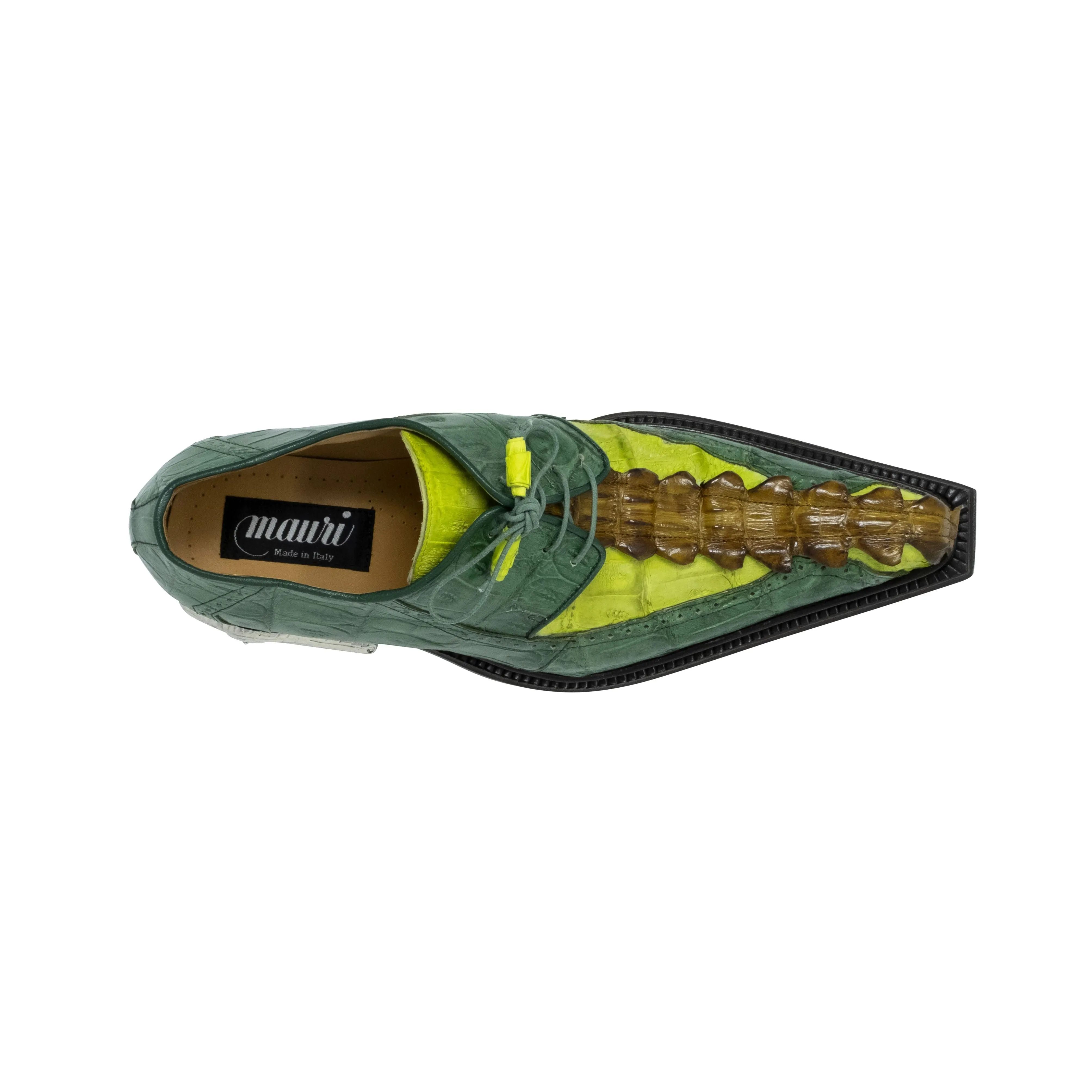 Mauri Hornback and Baby Crocodile Hand Painted Dress Shoe "The Double Dragon"