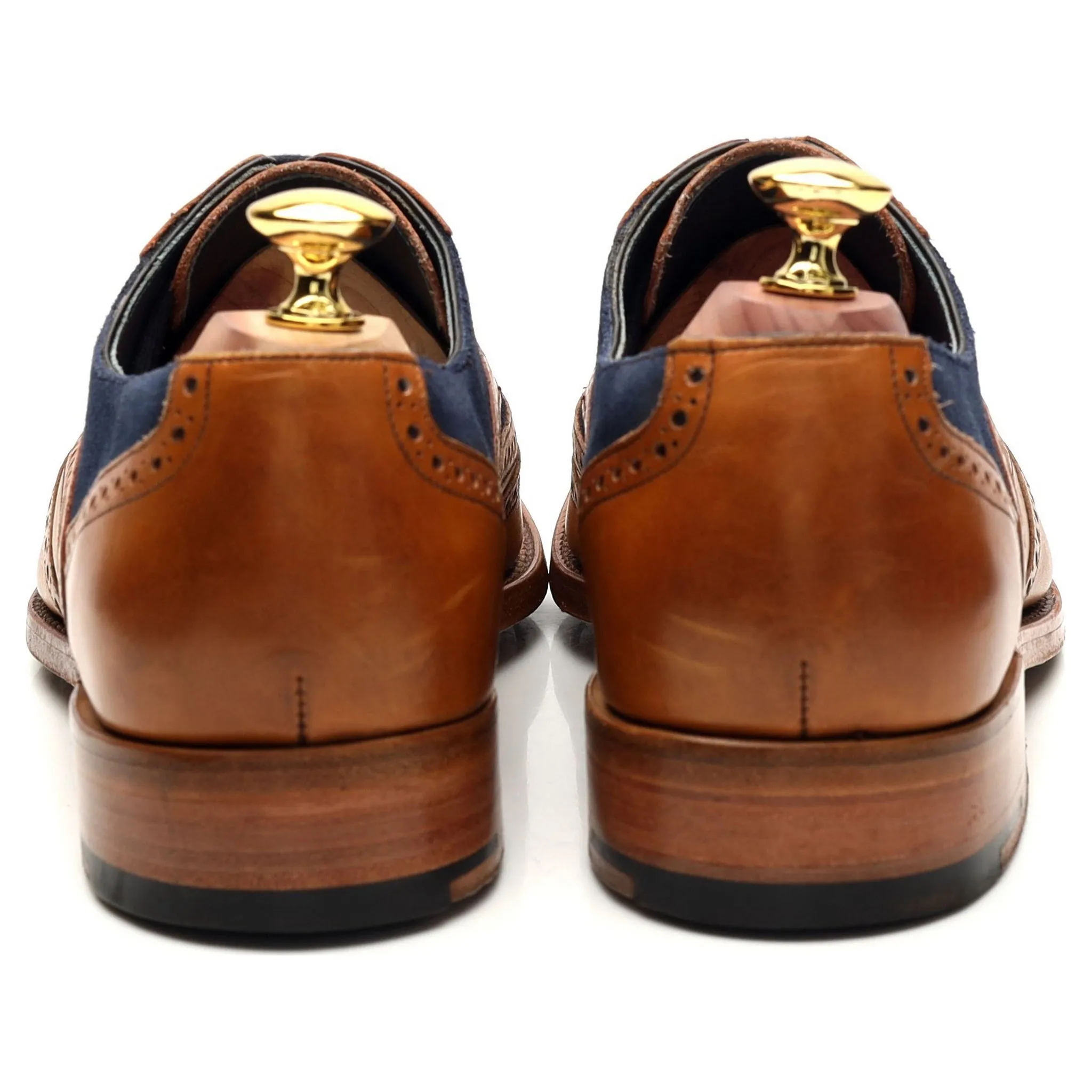 'McClean' Tan Brown Leather Oxford Brogues UK 7.5 F