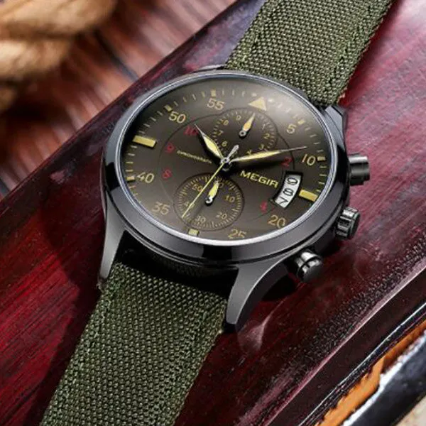 MEGIR Casual Watch with Canvas Band