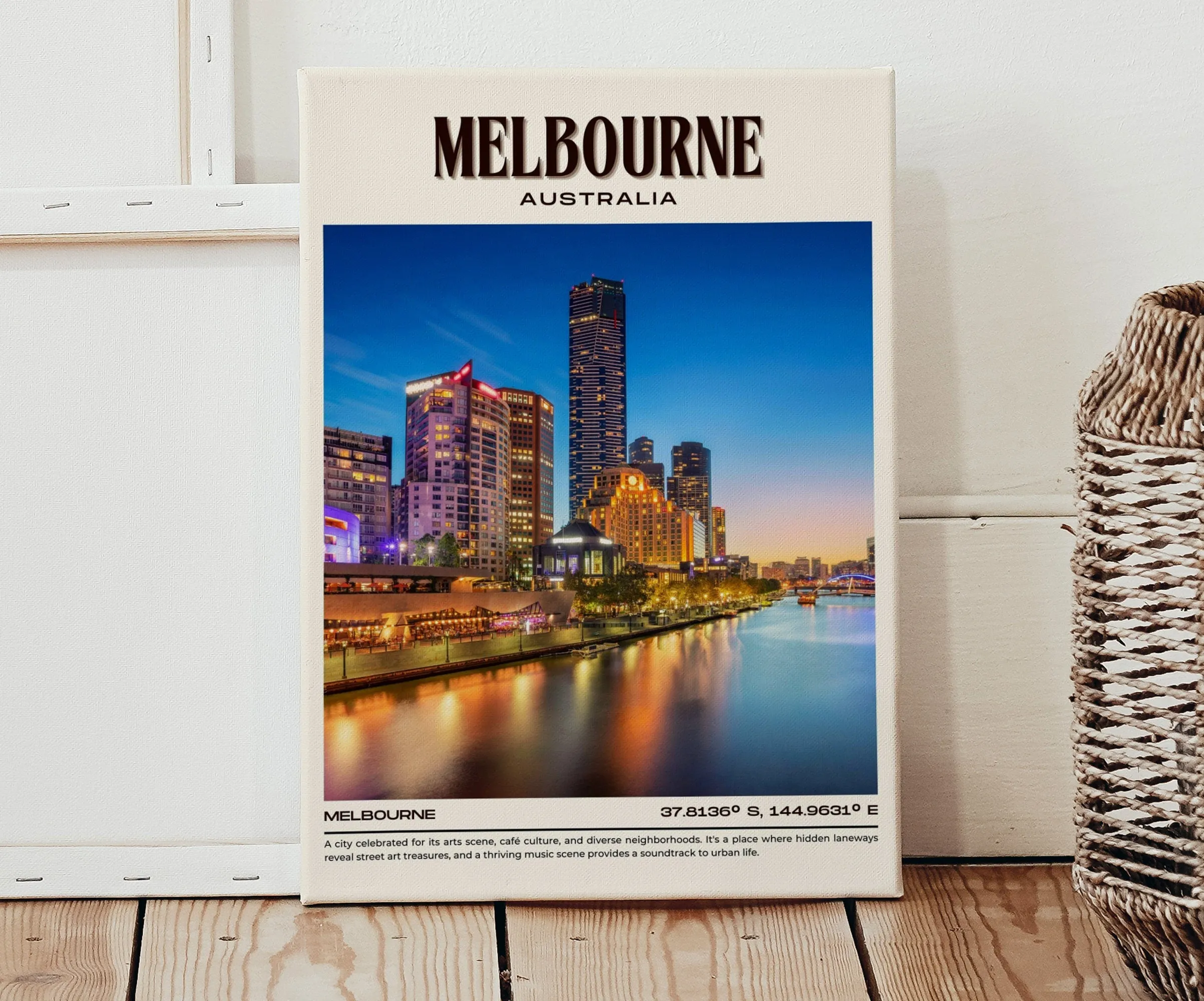 Melbourne Vintage Wall Art, Australia