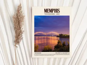 Memphis Vintage Wall Art, Tennessee, USA