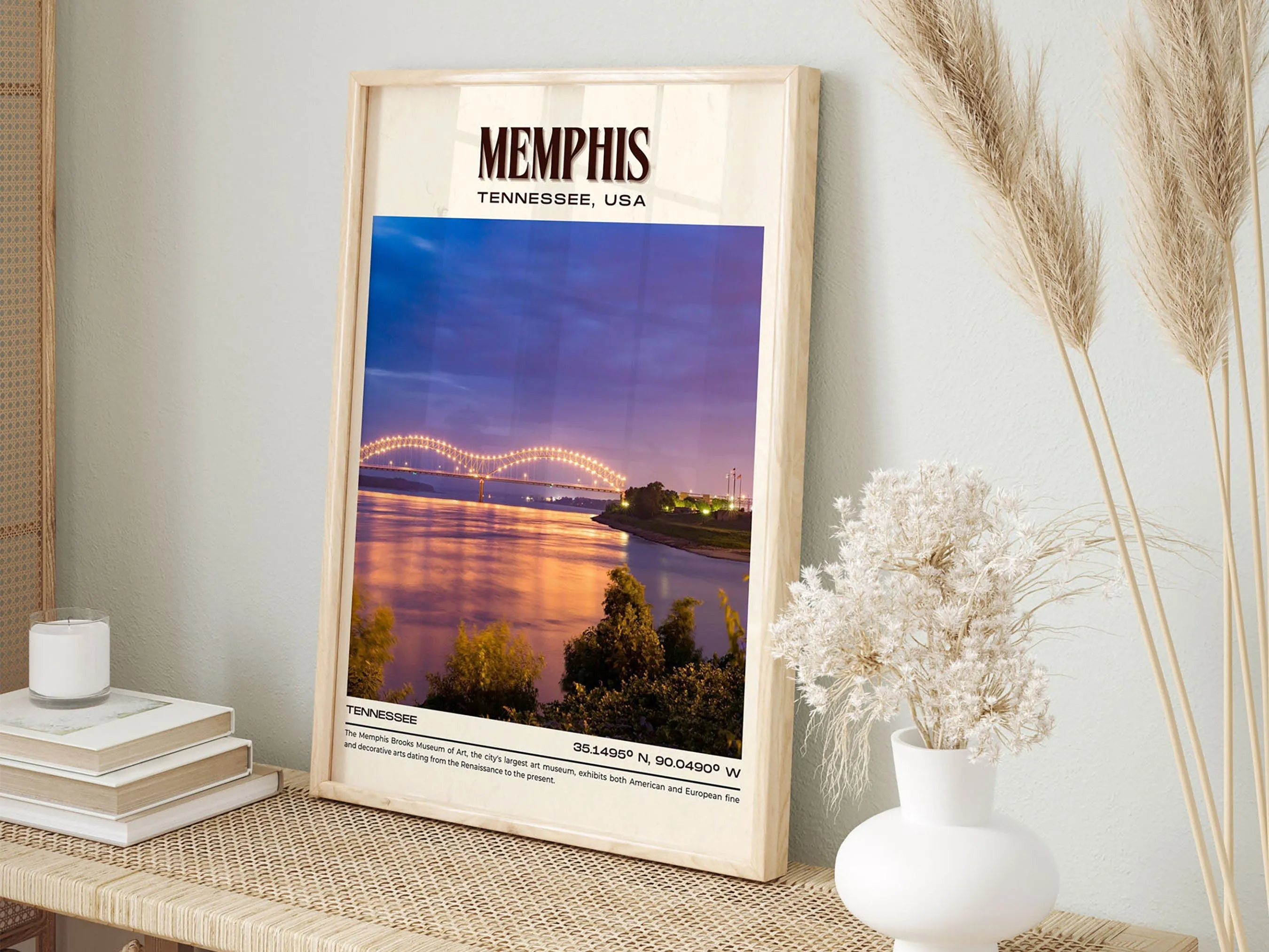 Memphis Vintage Wall Art, Tennessee, USA