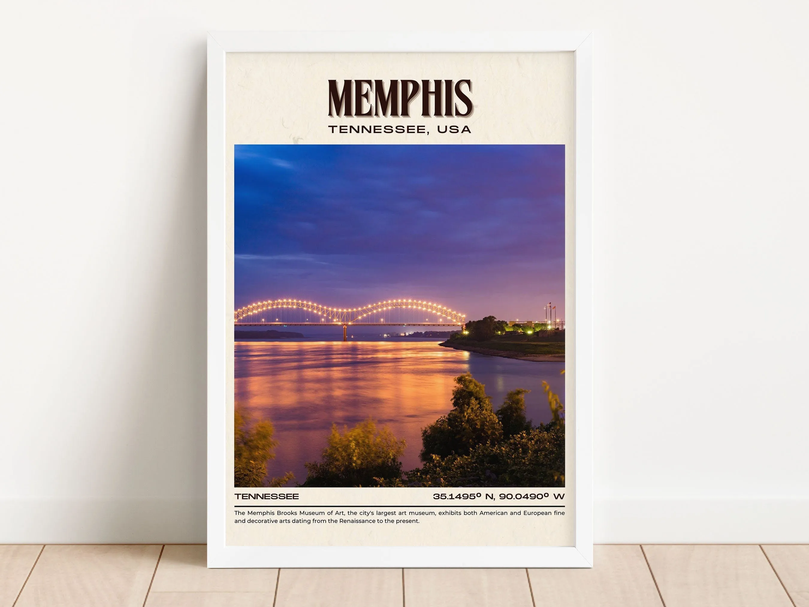 Memphis Vintage Wall Art, Tennessee, USA