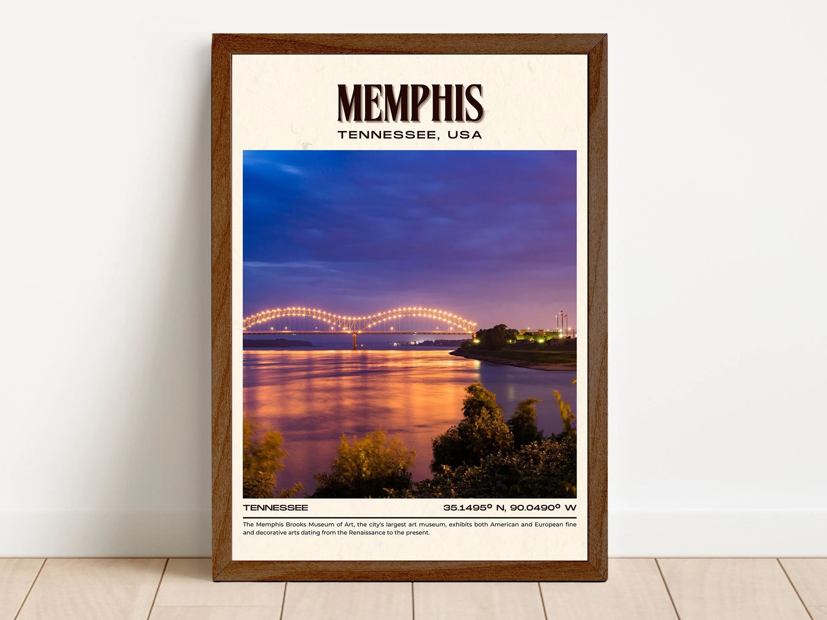 Memphis Vintage Wall Art, Tennessee, USA