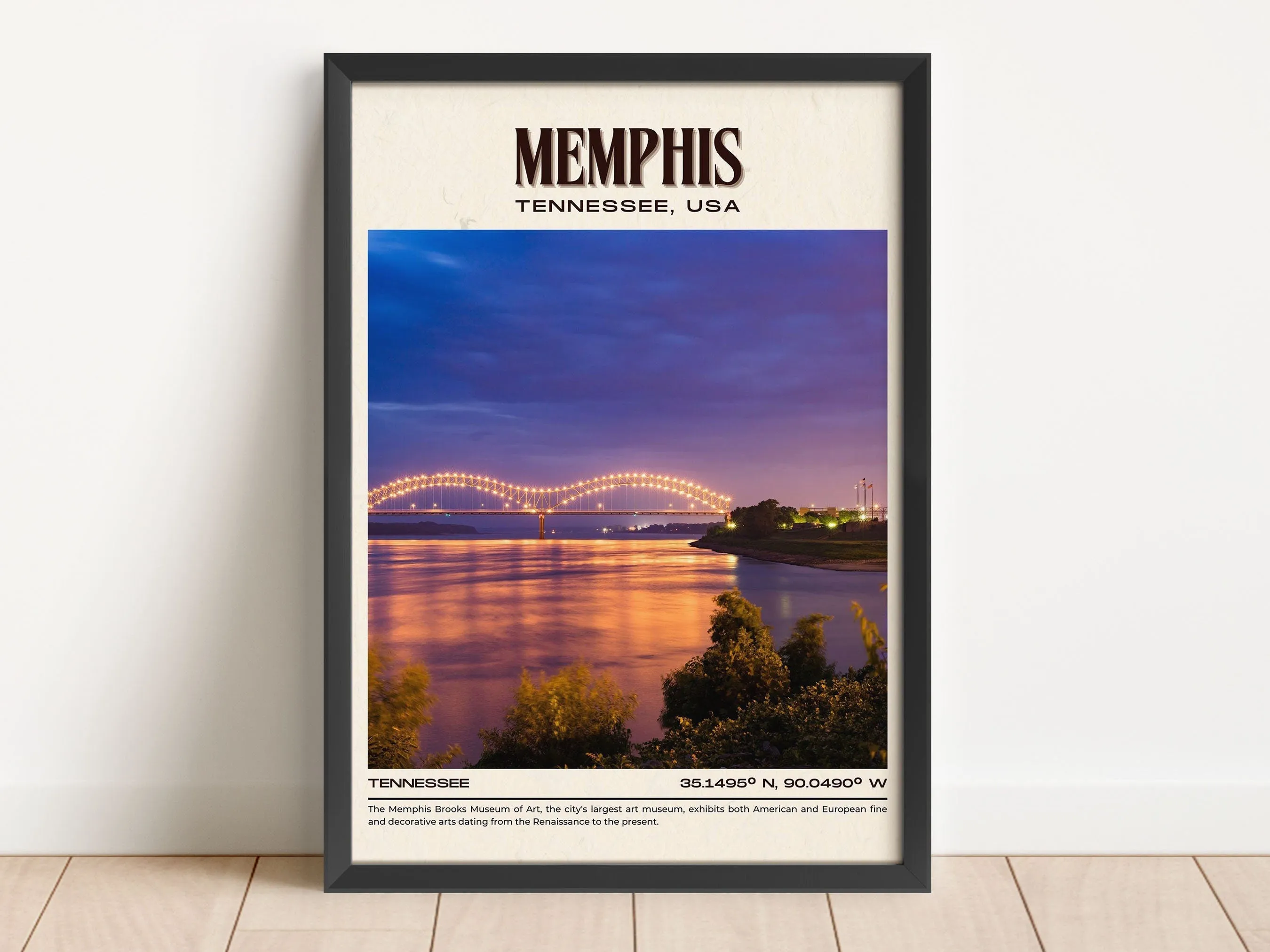 Memphis Vintage Wall Art, Tennessee, USA