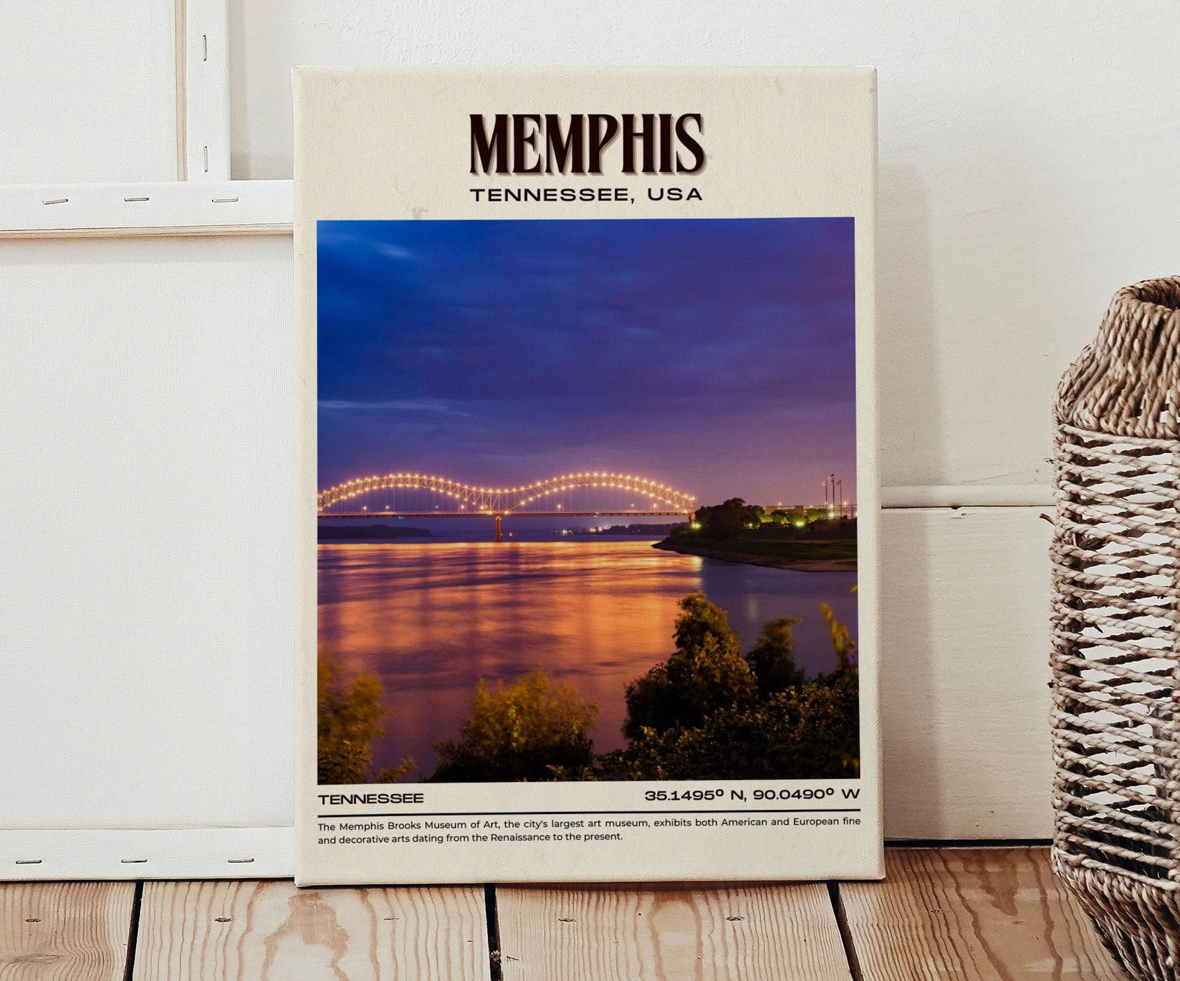 Memphis Vintage Wall Art, Tennessee, USA