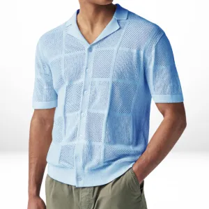 Men's Breathable Knit Casual Shirt by Tasi