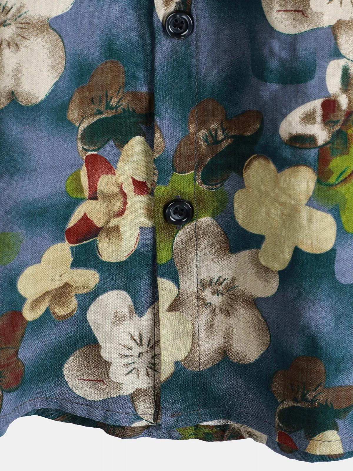 Men's Casual Floral Print Holiday Hawaiian Short Sleeve Shirt