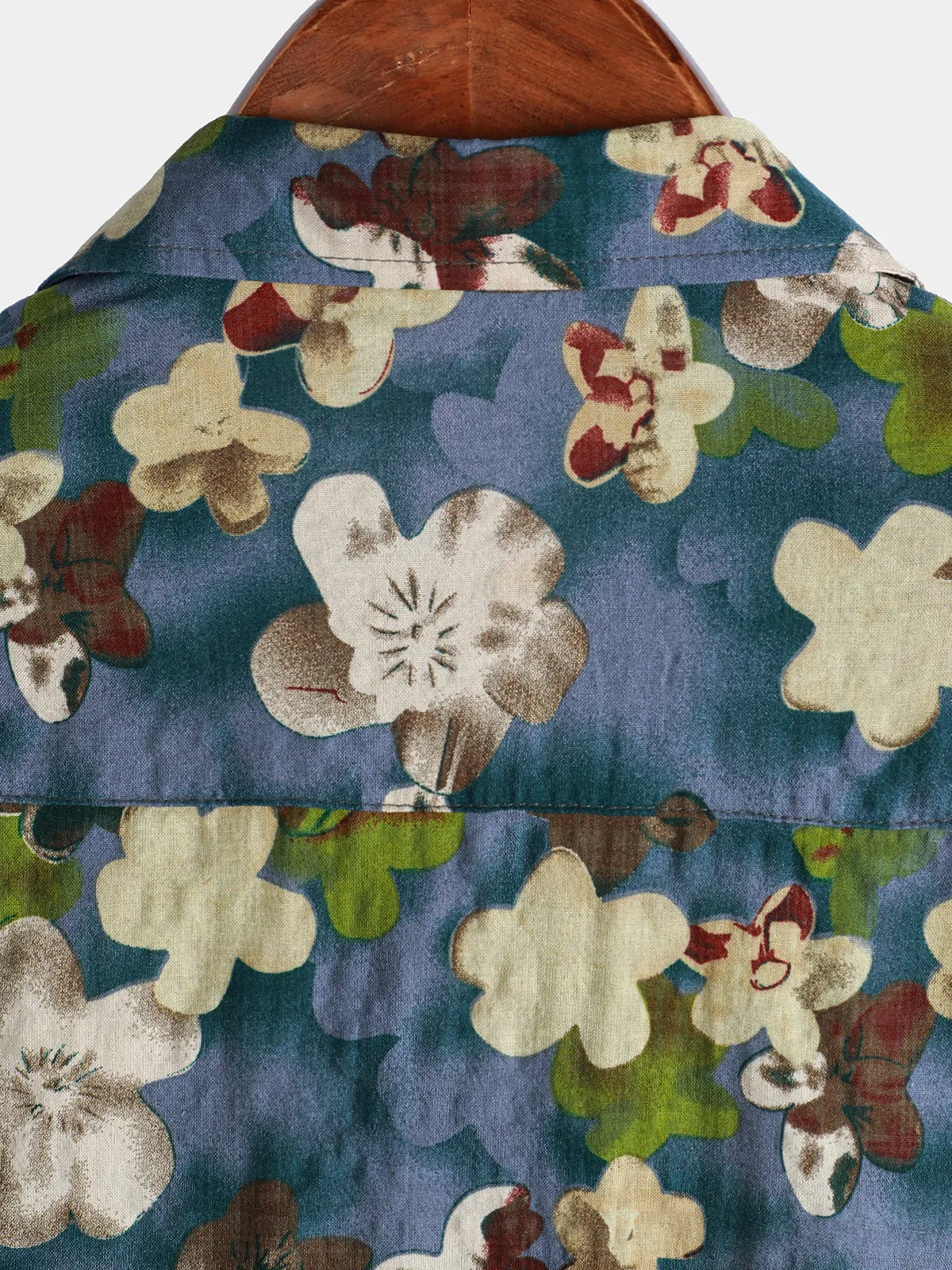 Men's Casual Floral Print Holiday Hawaiian Short Sleeve Shirt