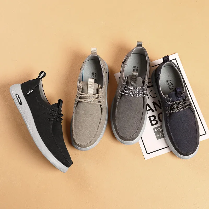 Men's Cloth Shoes Versatile Soft Bottom Lace Up Leisure Sports