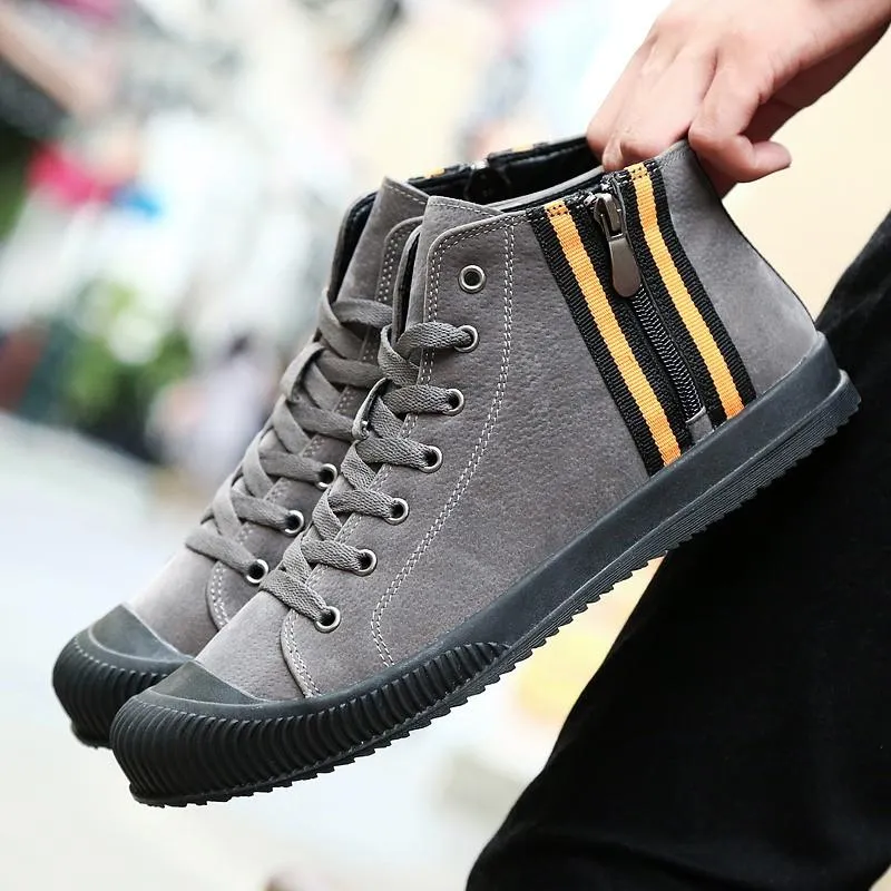 Men's Fashion Suede Zip Up!