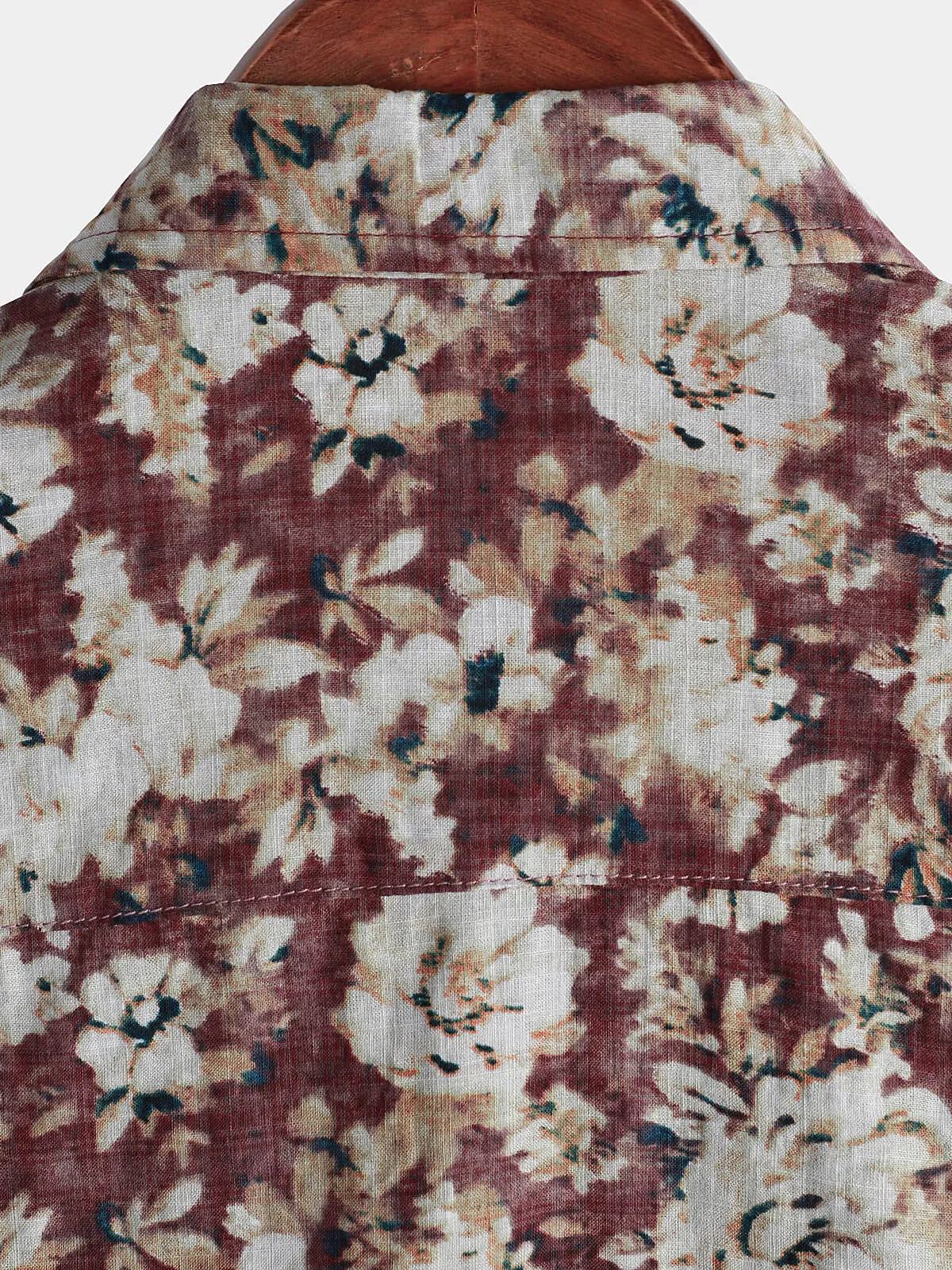 Men's Floral Holiday Casual Pocket Short Sleeve Button Up Shirt