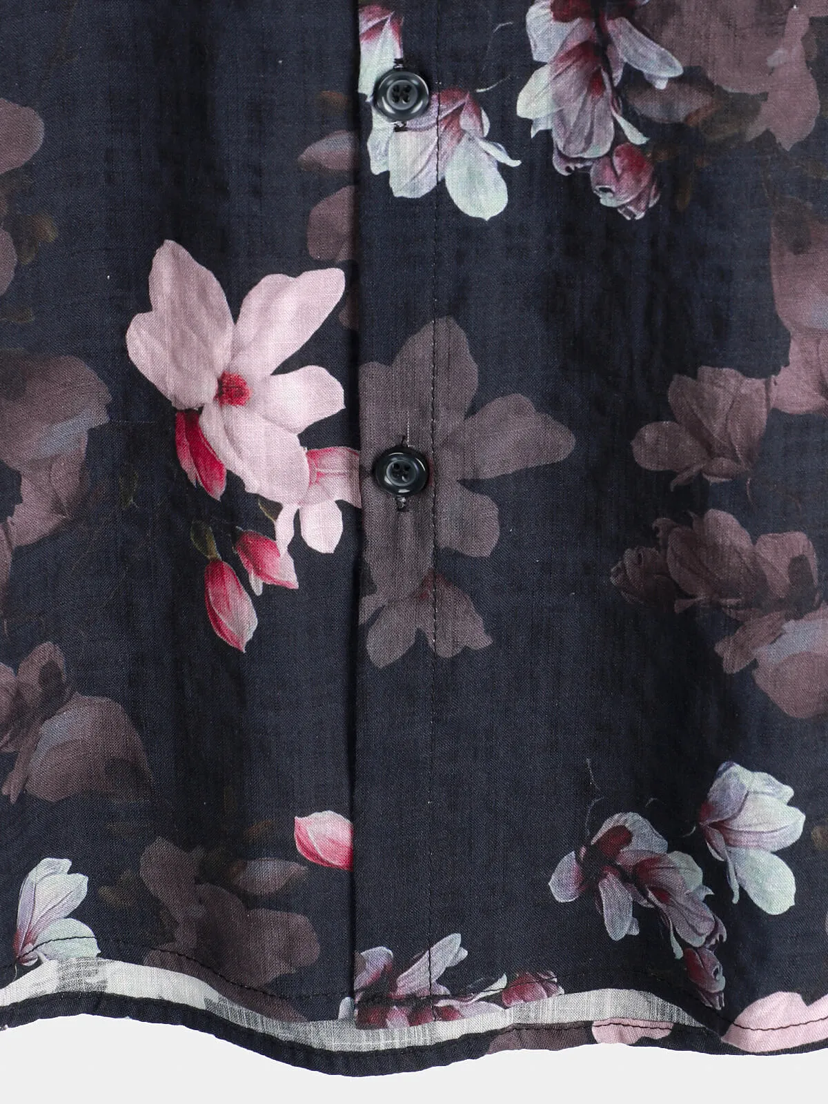 Men's Floral Holiday Hawaiian Short Sleeve Beach Button Up Summer Shirt