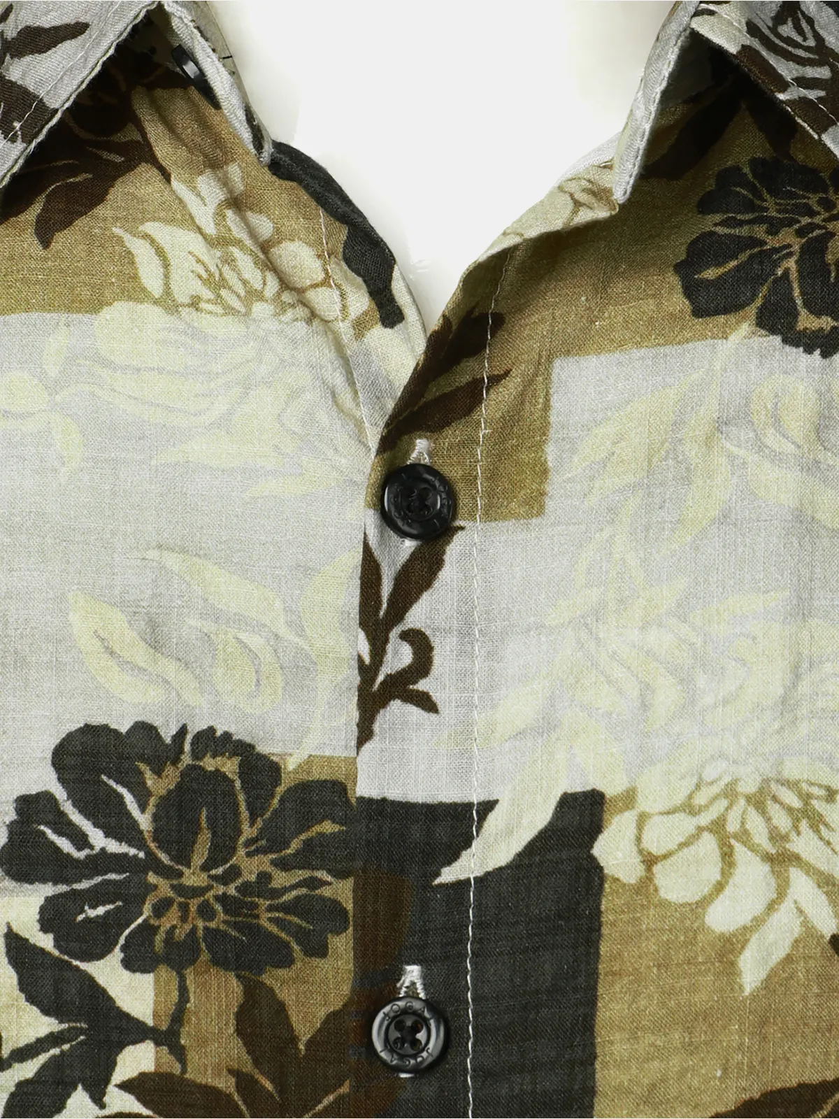 Men's Floral Print Vintage Beach Short Sleeve Button Up Shirt