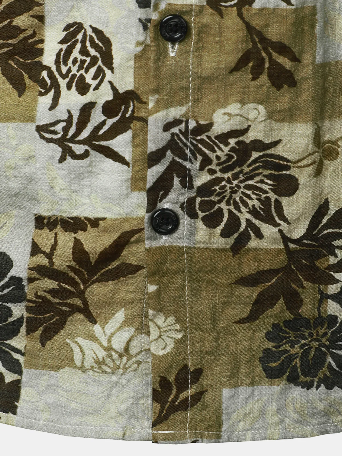Men's Floral Print Vintage Beach Short Sleeve Button Up Shirt