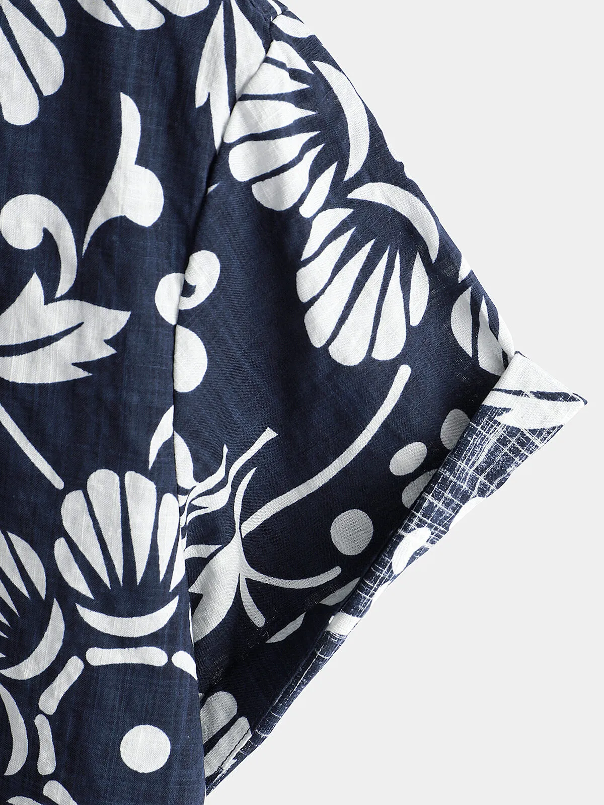 Men's Hawaiian Summer Floral Cotton Button up Short Sleeve Shirt