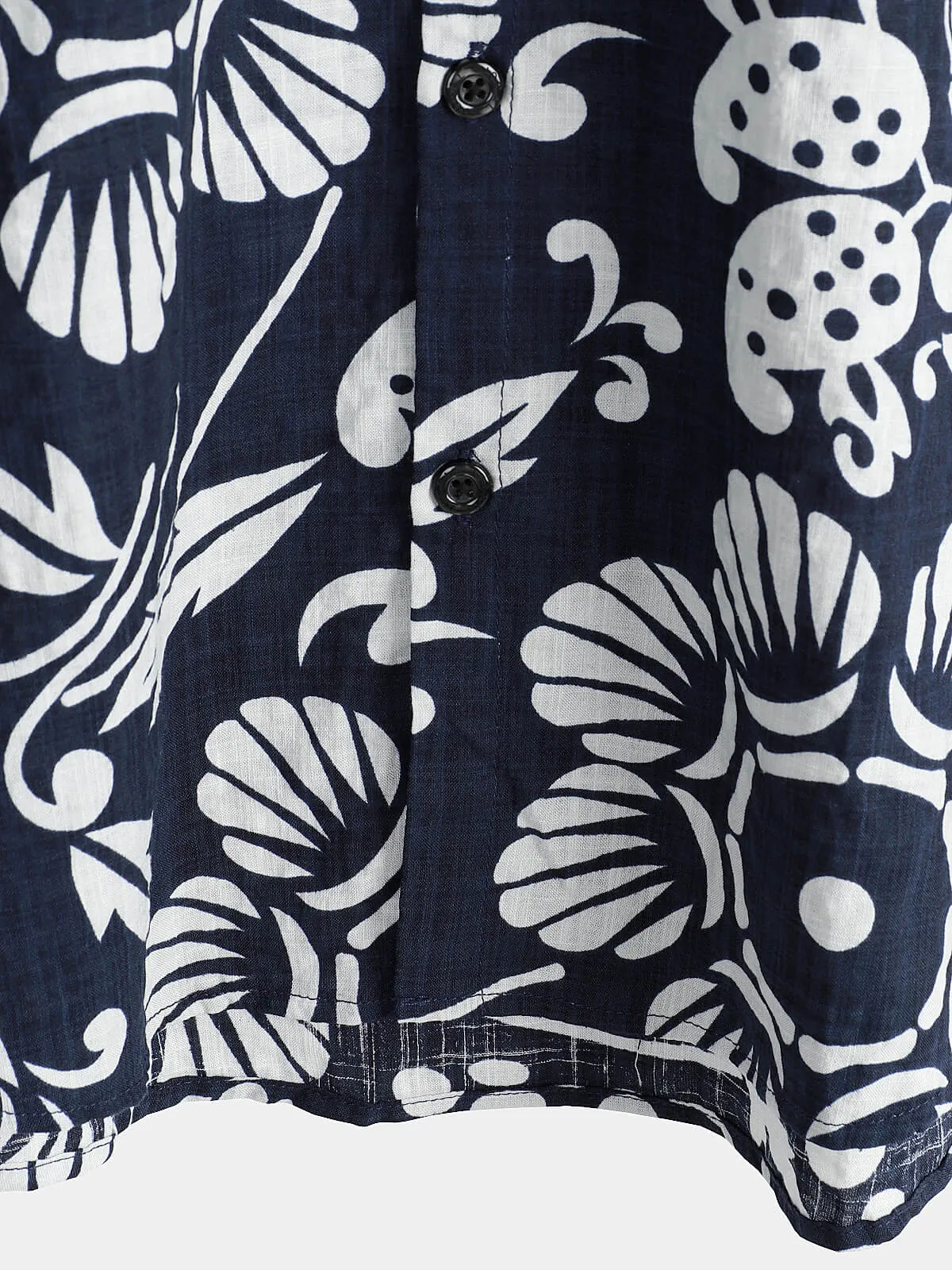 Men's Hawaiian Summer Floral Cotton Button up Short Sleeve Shirt