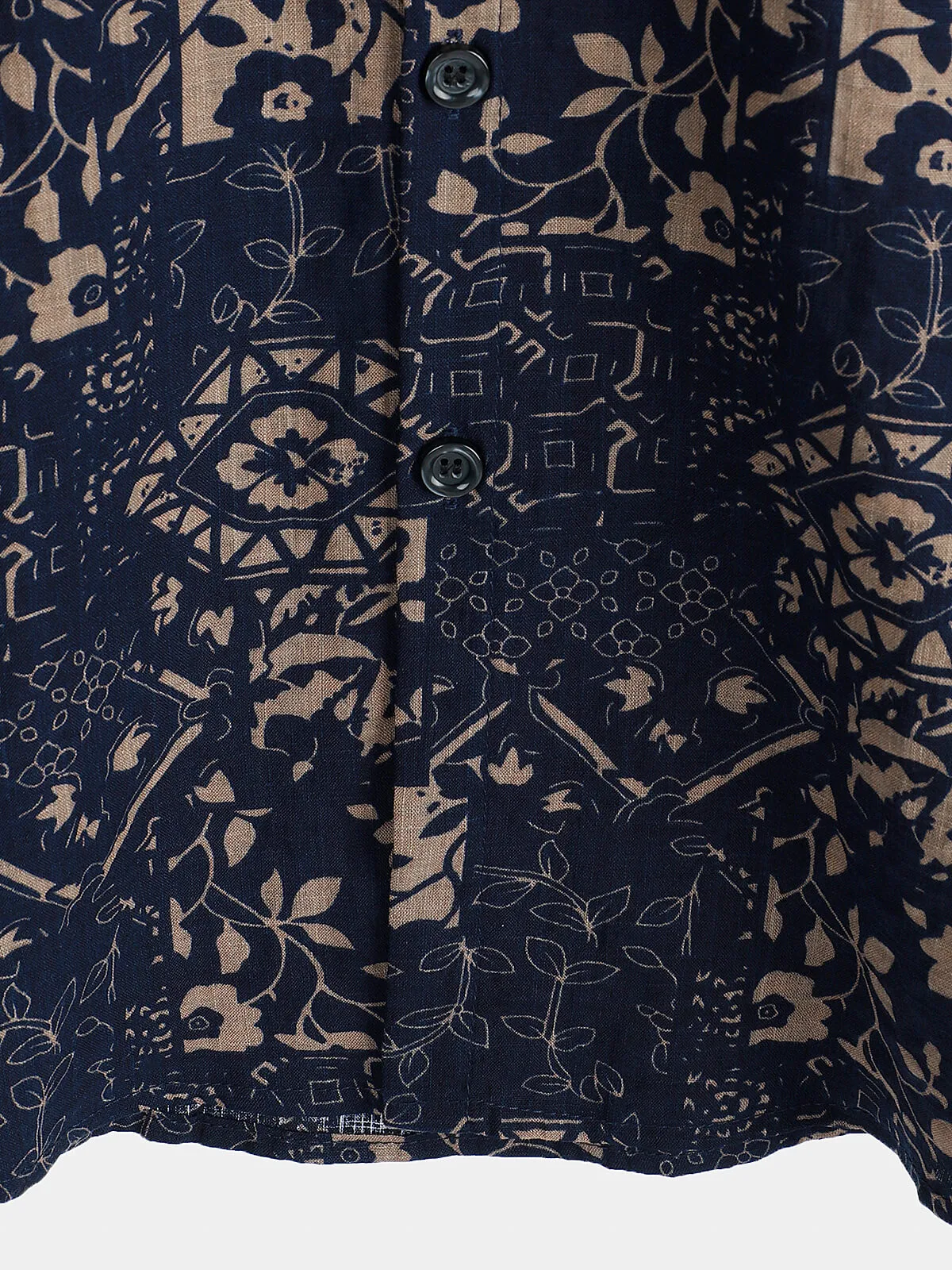 Men's Holiday Cotton Hawaiian Button Up Vintage Shirt