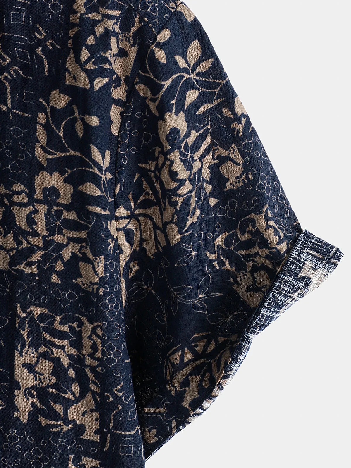 Men's Holiday Cotton Hawaiian Button Up Vintage Shirt