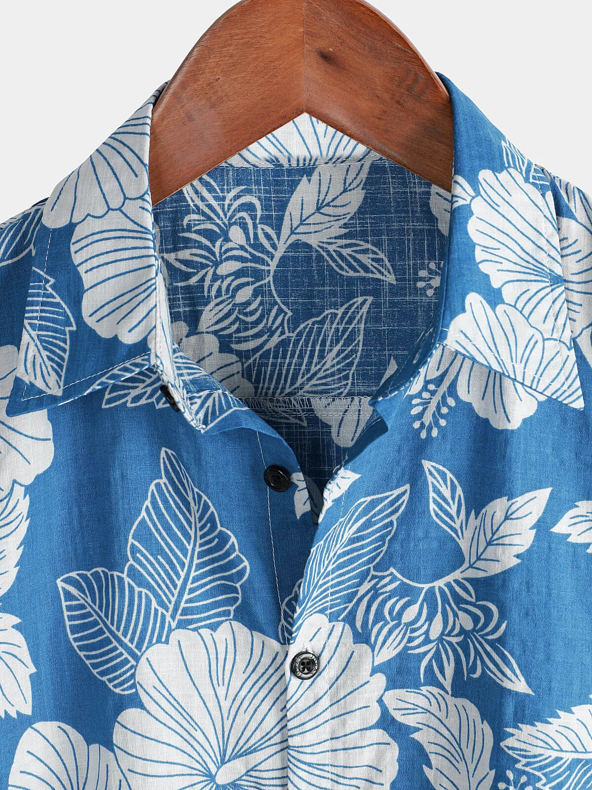 Men's Holiday Floral Hawaiian Short Sleeve Button Up Shirt