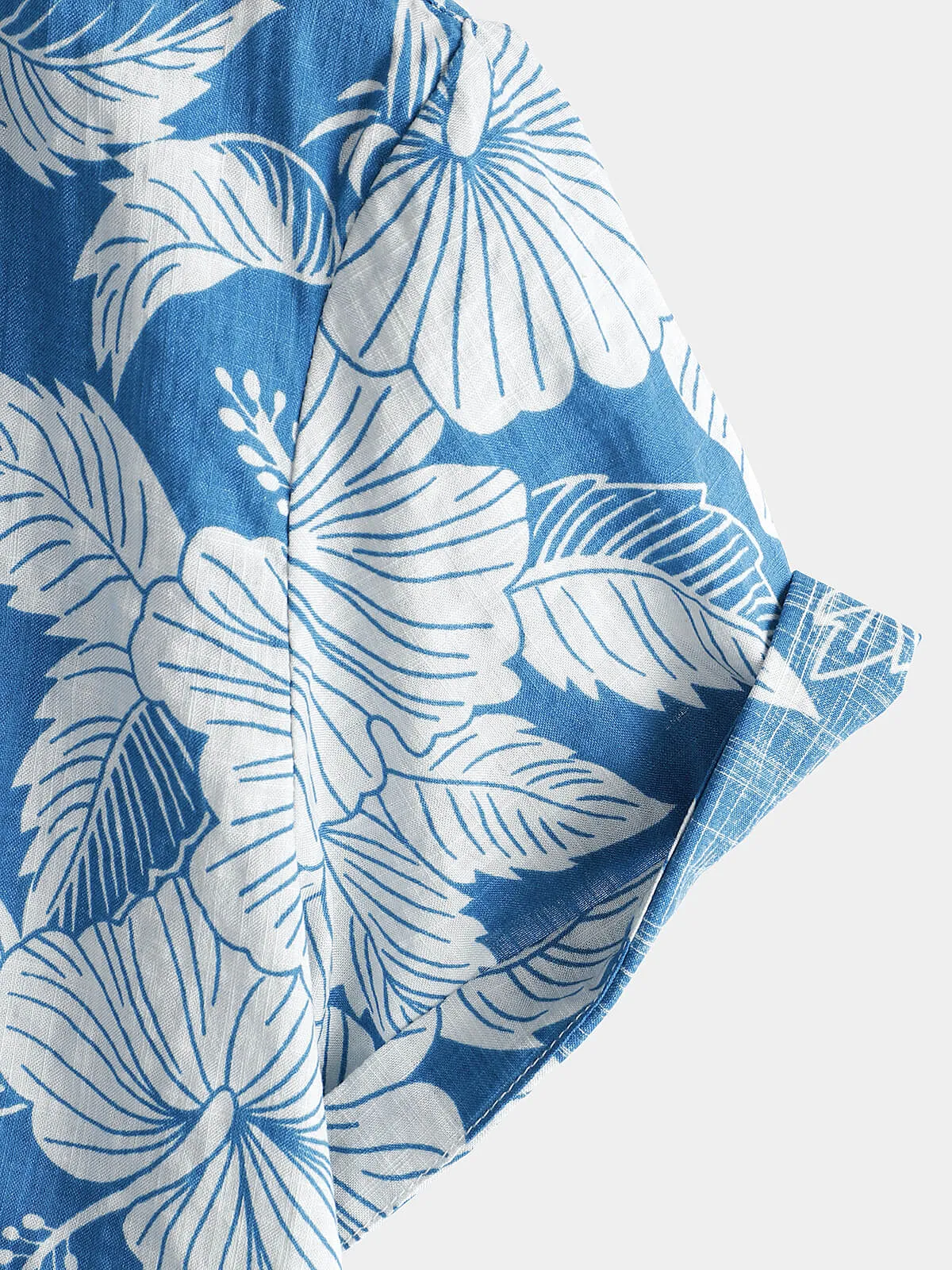 Men's Holiday Floral Hawaiian Short Sleeve Button Up Shirt