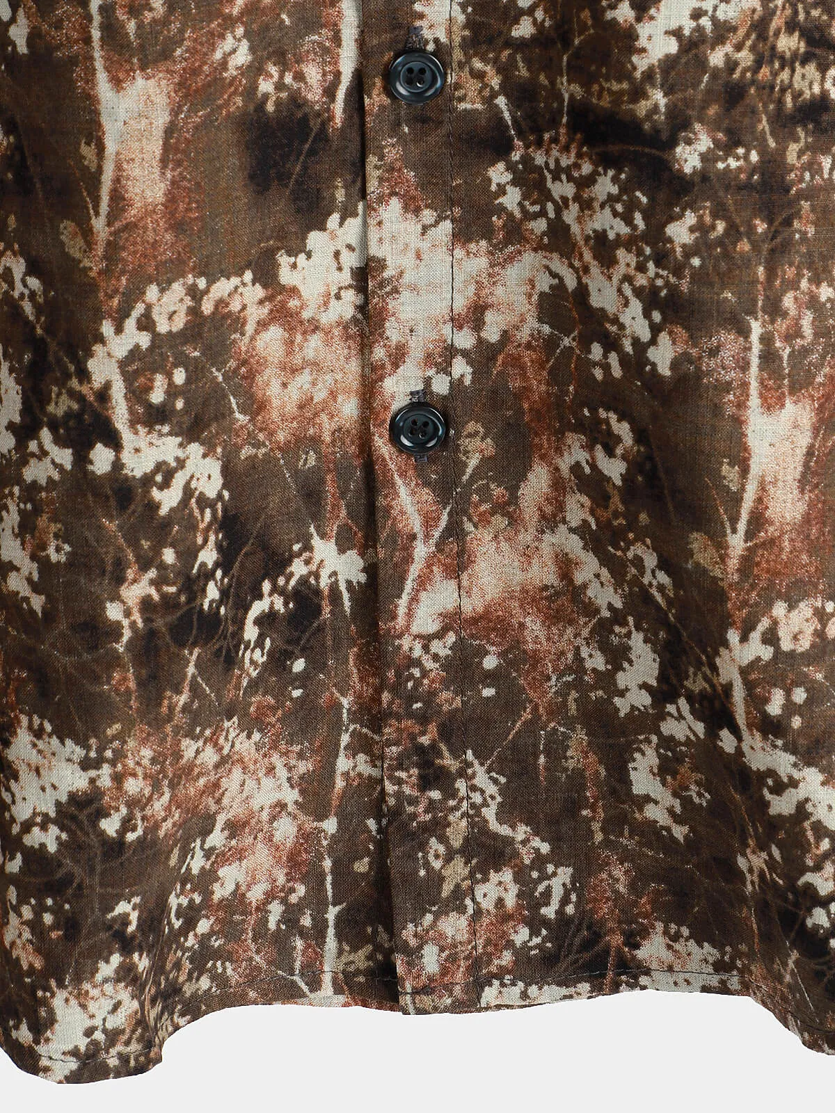 Men's Retro Cotton Beach Pocket Vacation Brown Hawaiian Summer Shirt