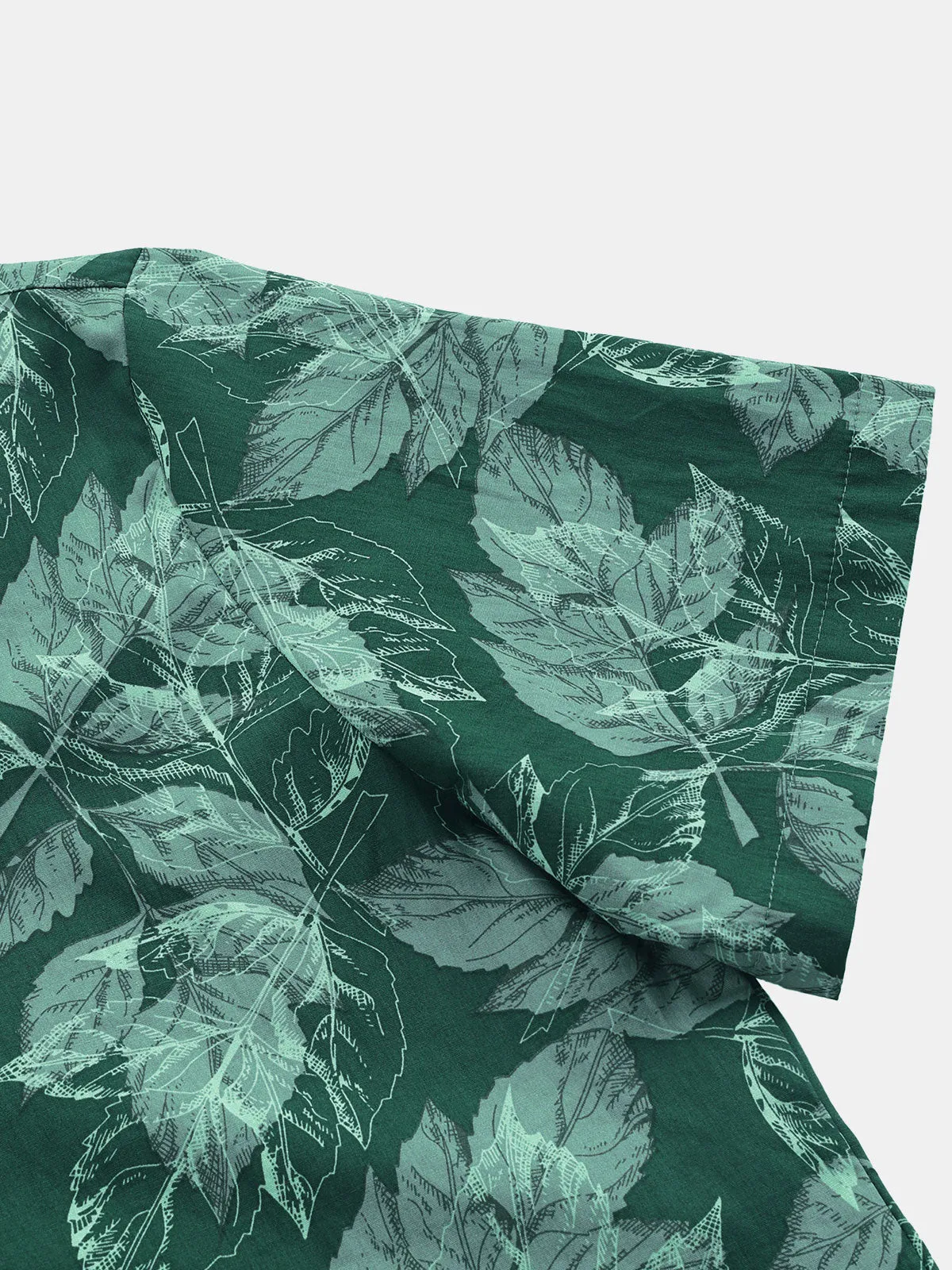 Men's Tropical Print Cotton Summer Beach Holiday Short Sleeve Shirt