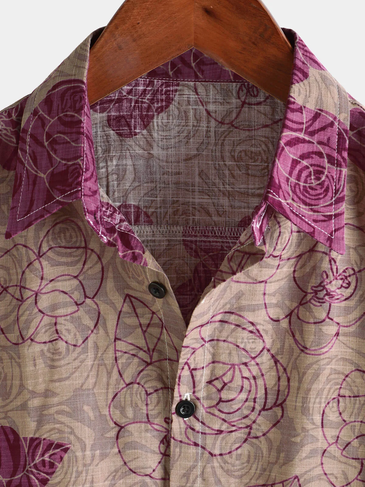 Men's Vintage Floral Casual Short Sleeve Shirt
