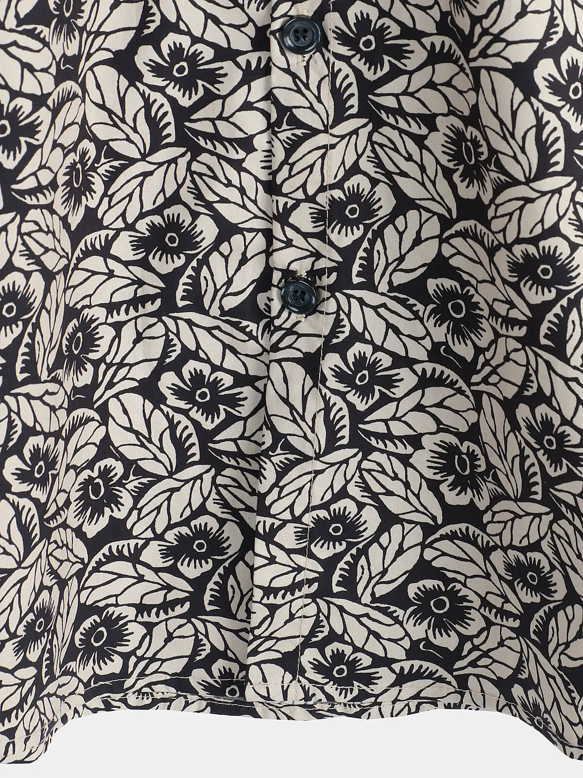 Men's Vintage Floral Holiday Cotton Button Up Short Sleeve Shirt