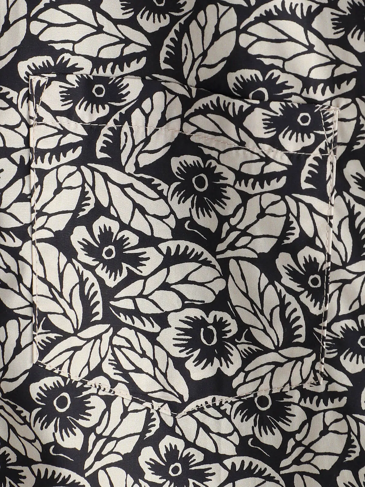 Men's Vintage Floral Holiday Cotton Button Up Short Sleeve Shirt
