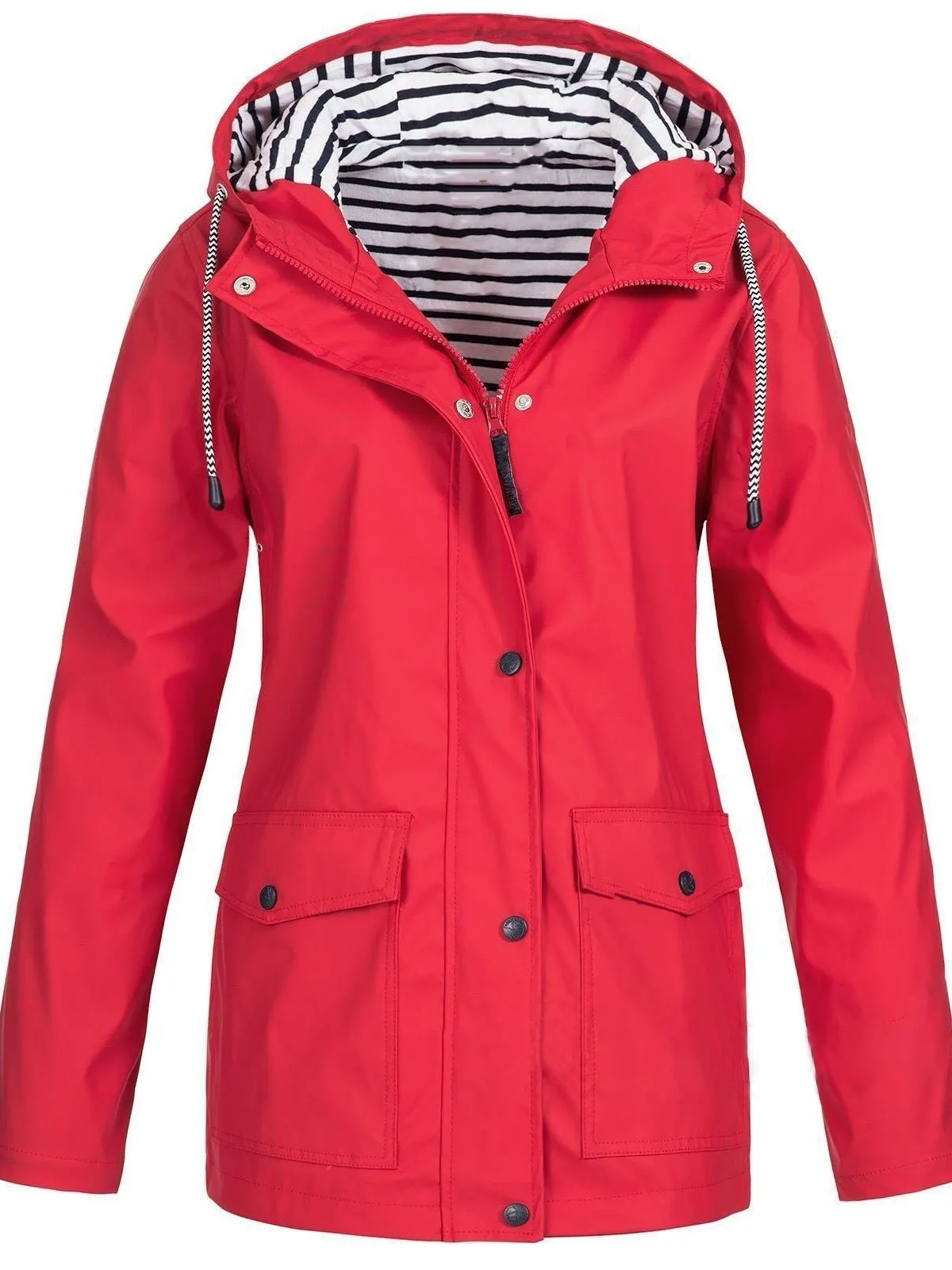 Men���s Waterproof Windproof Jacket | Lightweight, Breathable Fabric, Adjustable Hood & Zippered Pockets