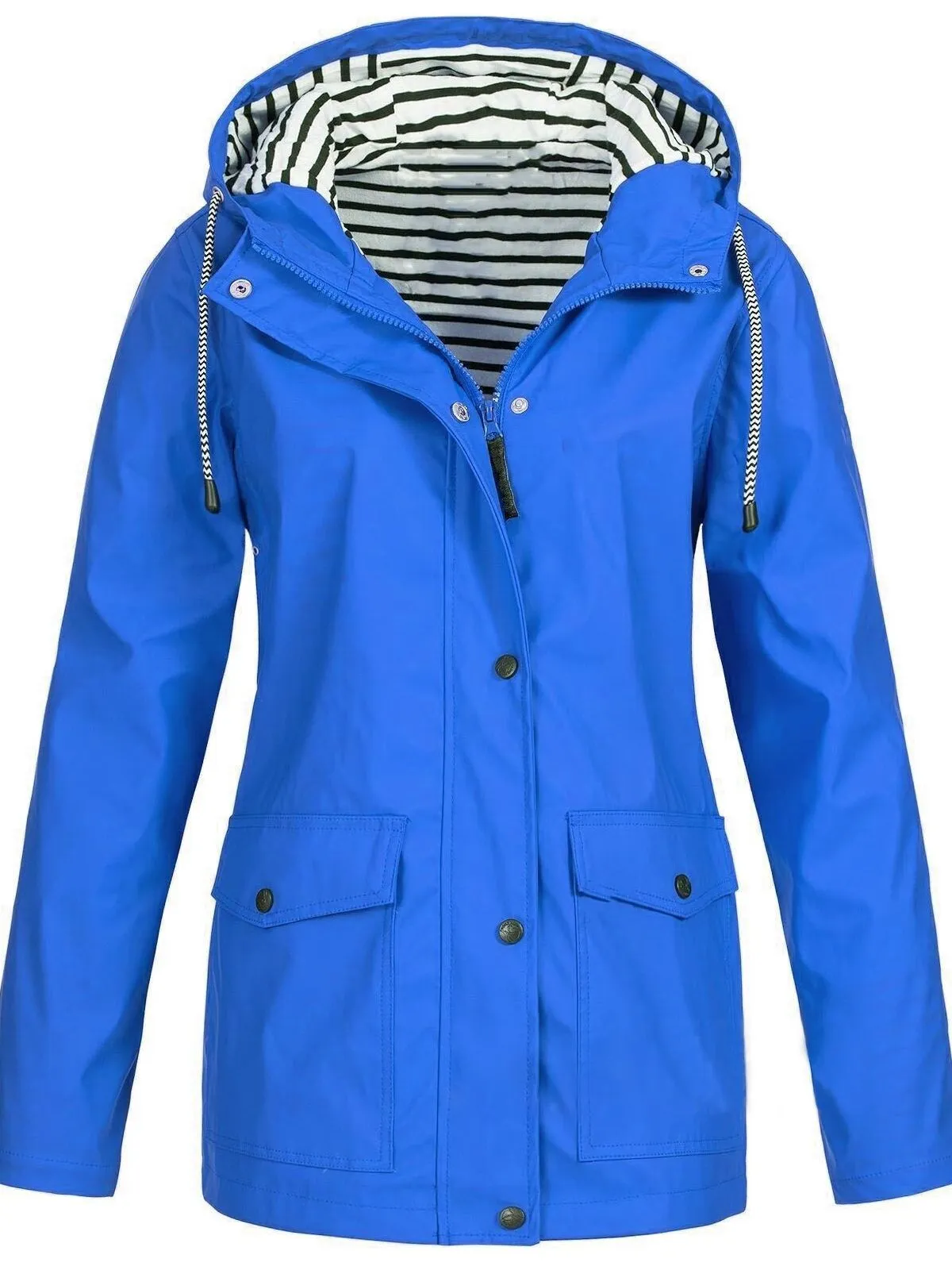 Men���s Waterproof Windproof Jacket | Lightweight, Breathable Fabric, Adjustable Hood & Zippered Pockets
