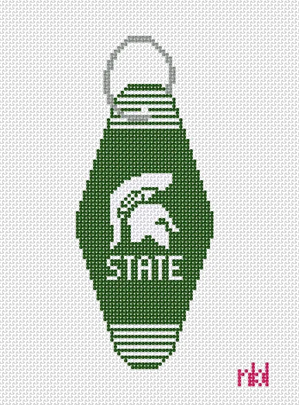 Michigan State Vintage Hotel Key Canvas