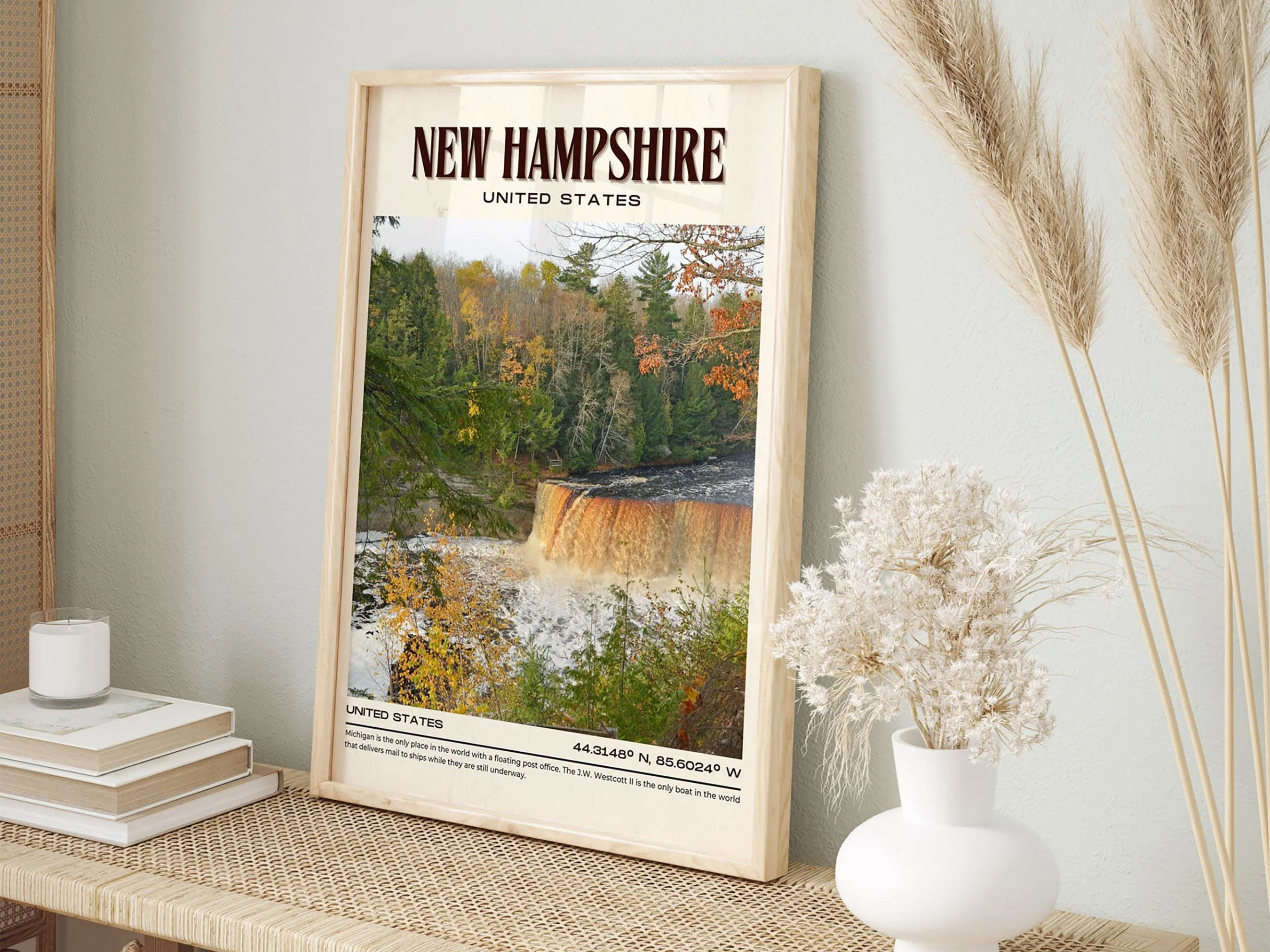 Michigan Vintage Wall Art, USA