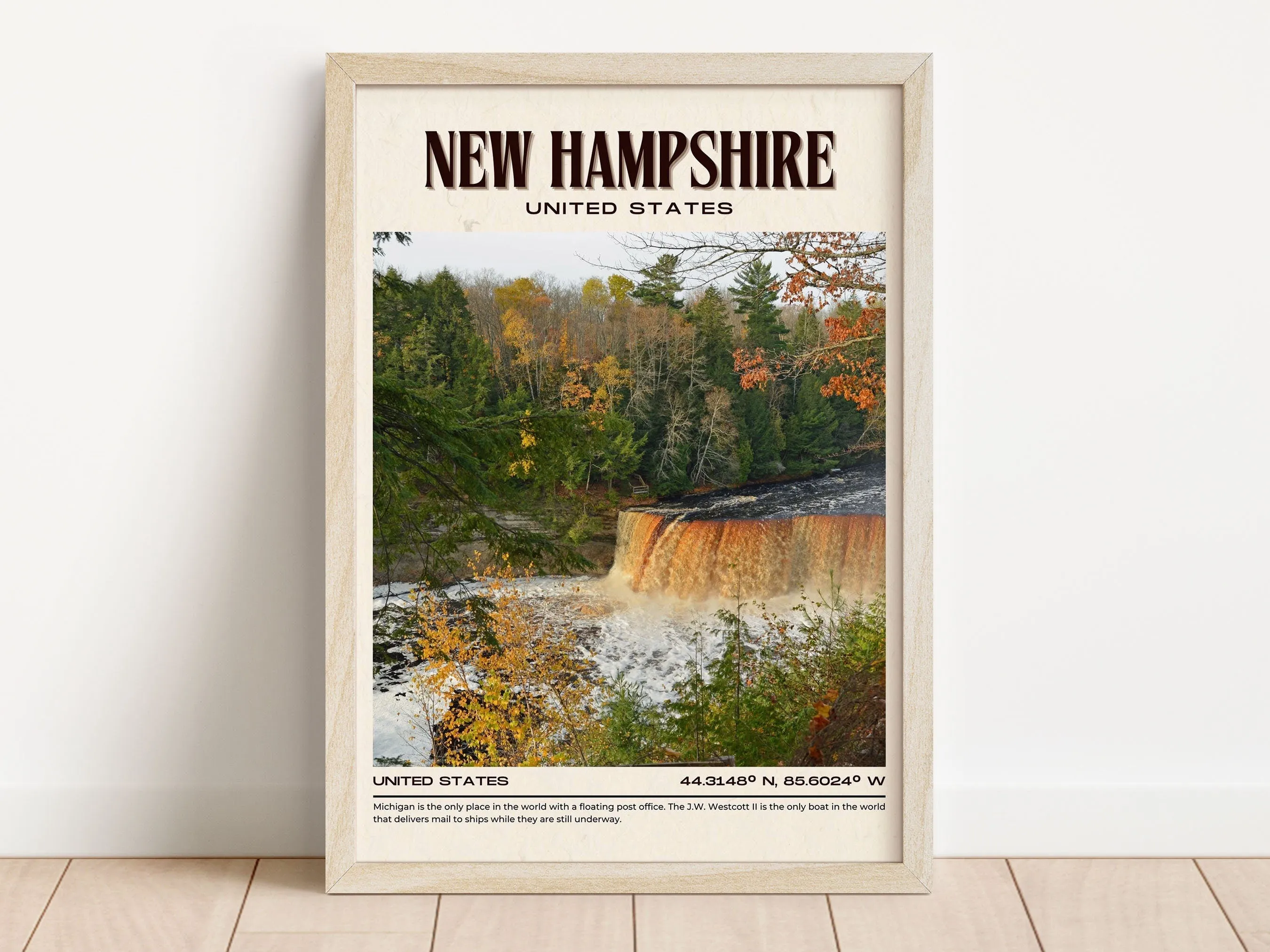 Michigan Vintage Wall Art, USA