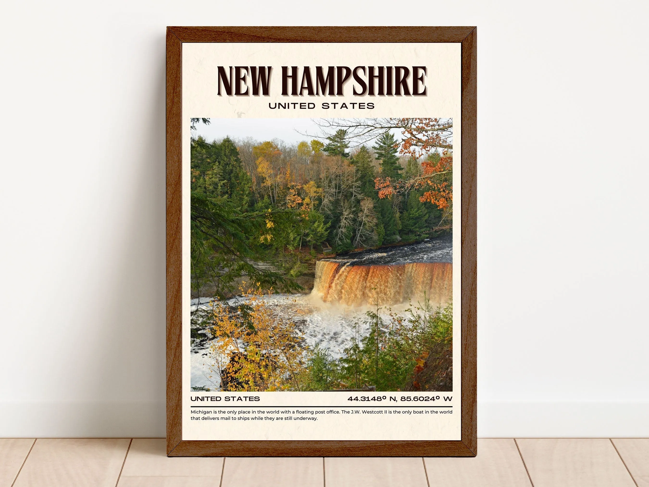 Michigan Vintage Wall Art, USA