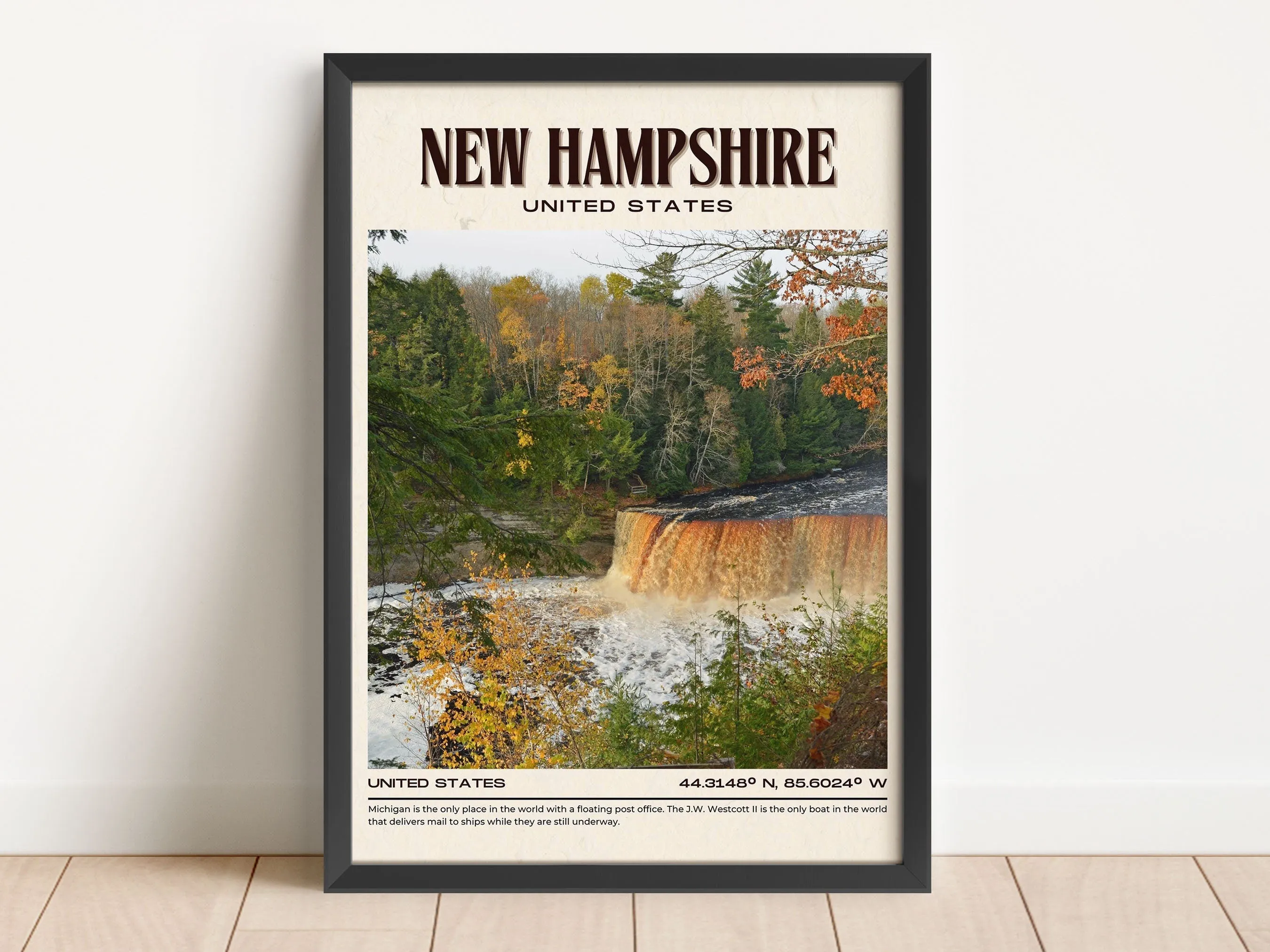 Michigan Vintage Wall Art, USA