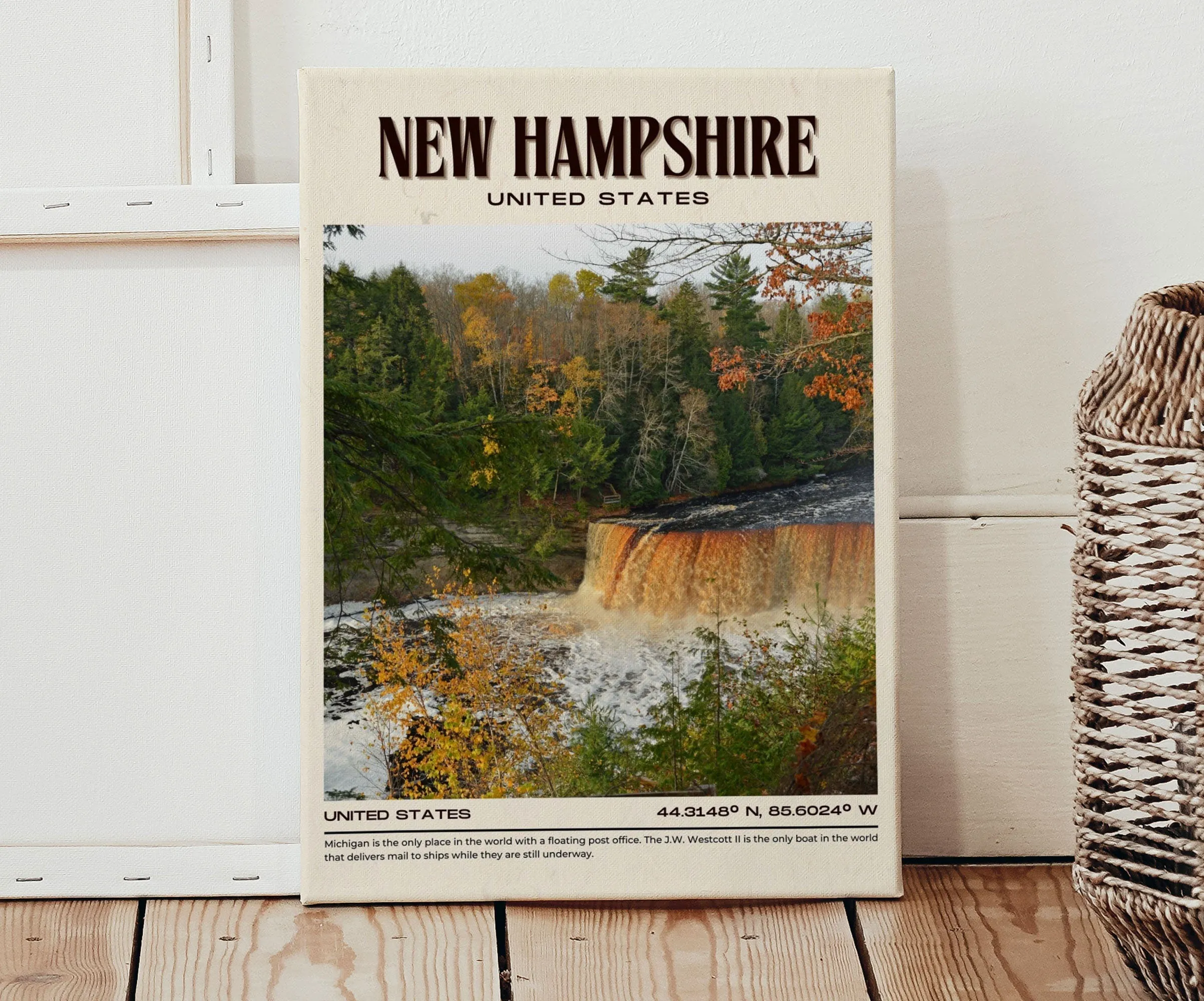 Michigan Vintage Wall Art, USA