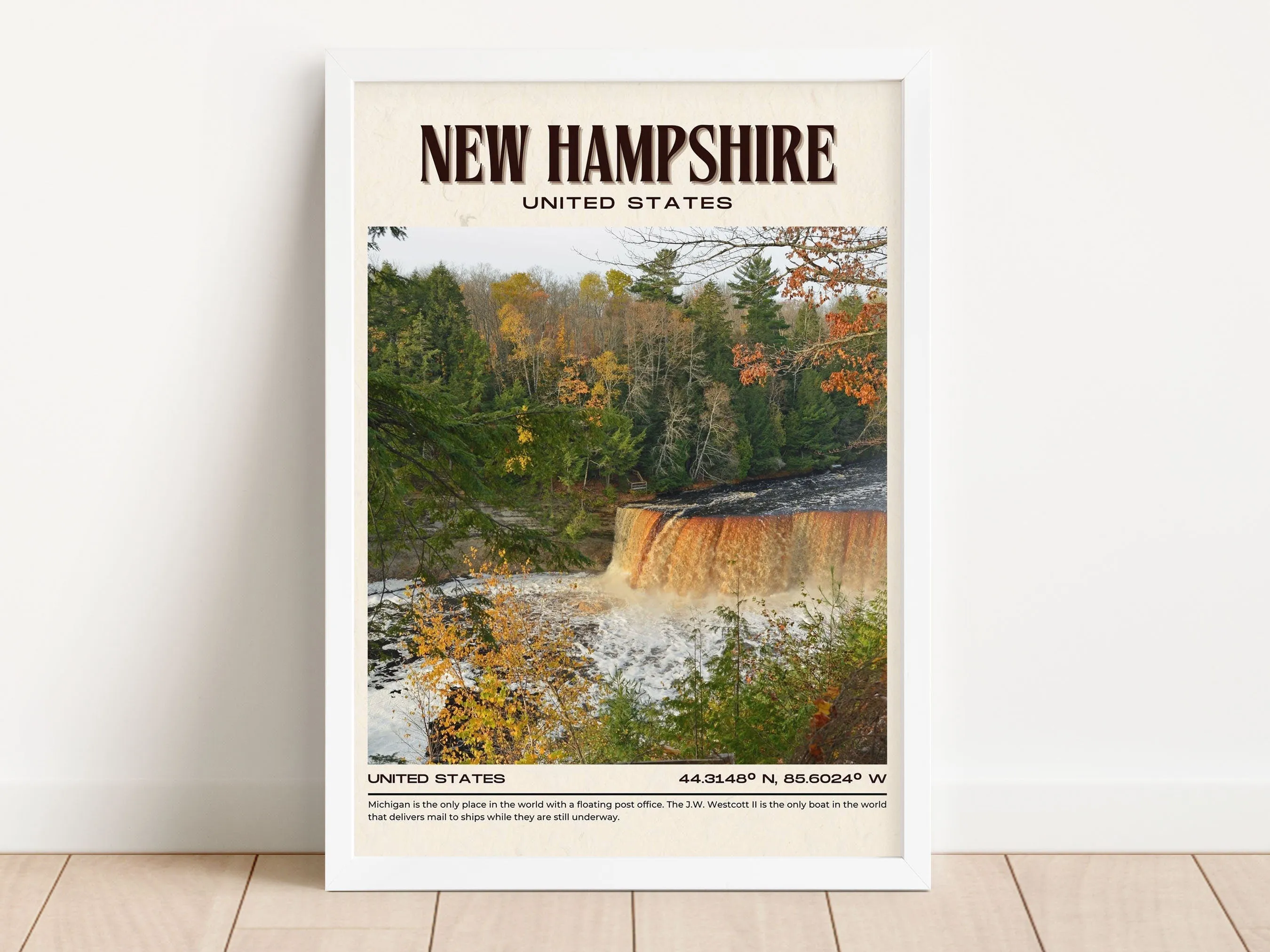 Michigan Vintage Wall Art, USA