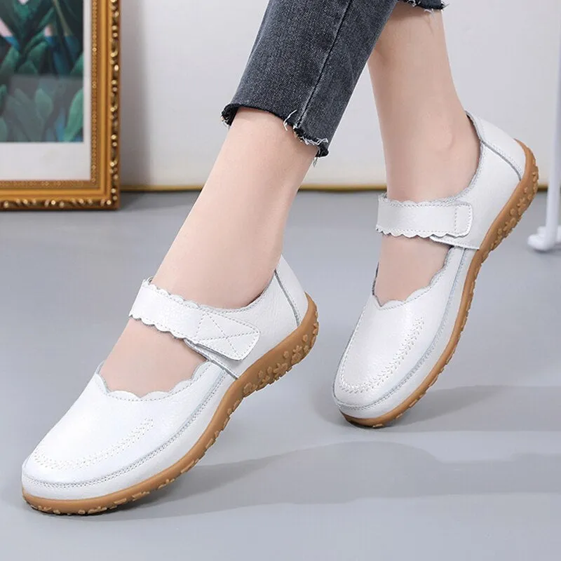 Moccasins Women Perforated Flat