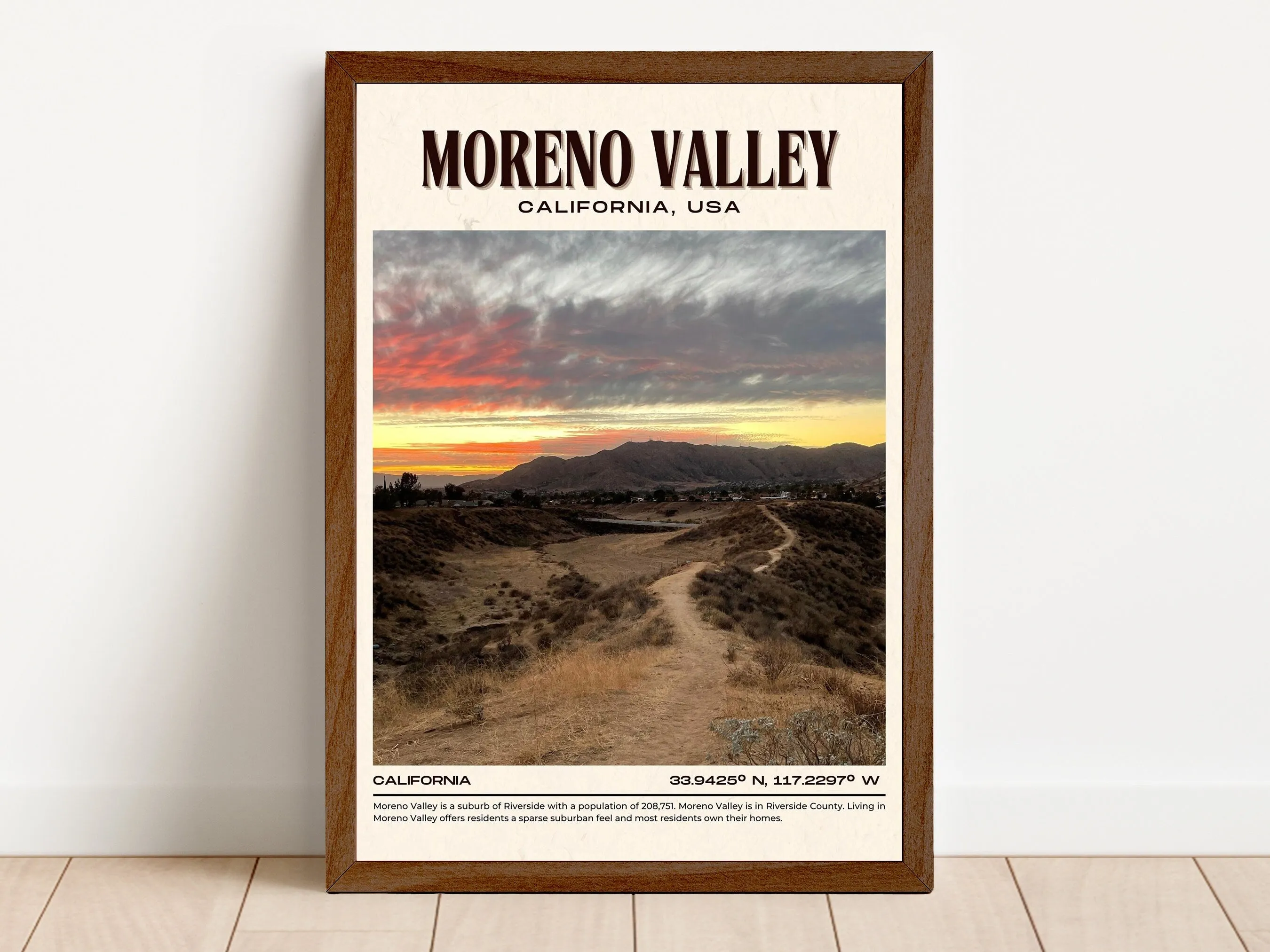 Moreno Valley Vintage Wall Art, California, USA