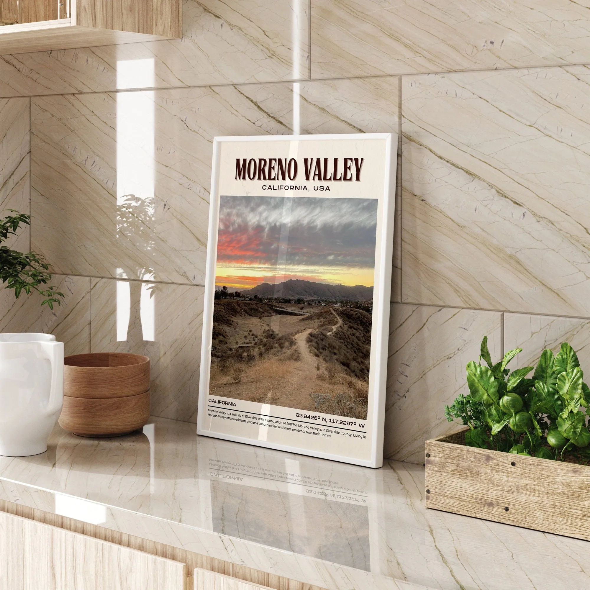 Moreno Valley Vintage Wall Art, California, USA