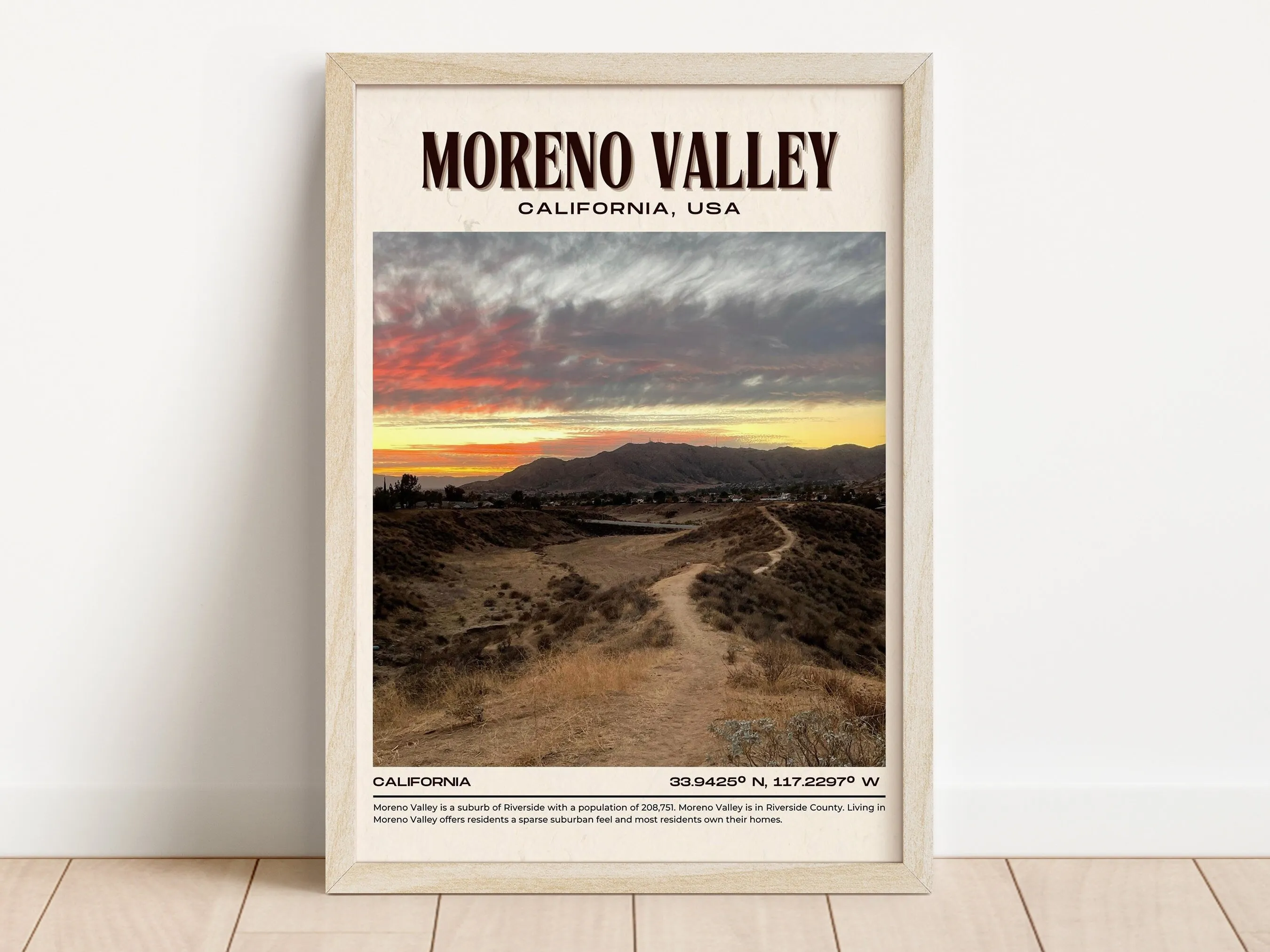 Moreno Valley Vintage Wall Art, California, USA