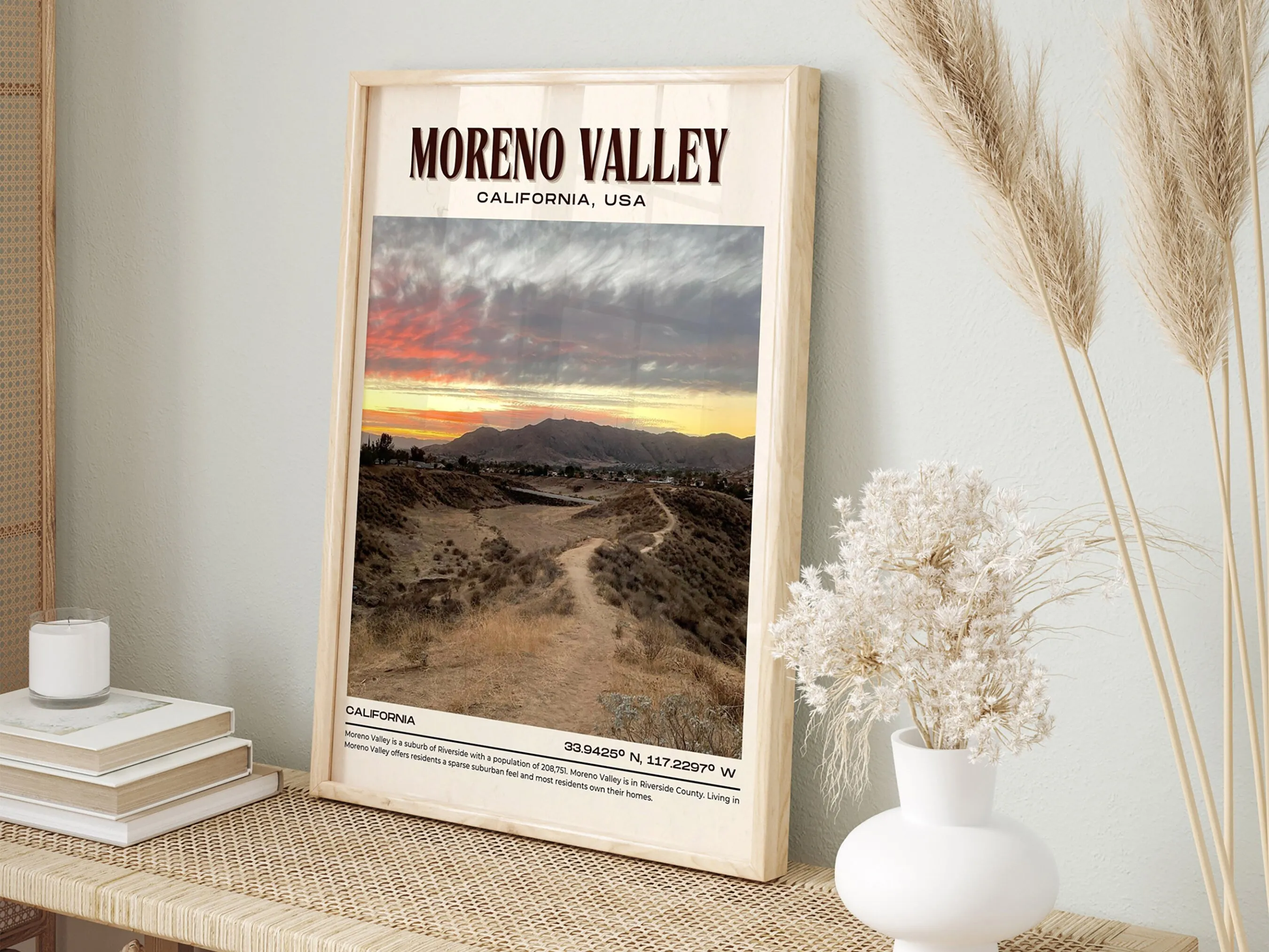 Moreno Valley Vintage Wall Art, California, USA