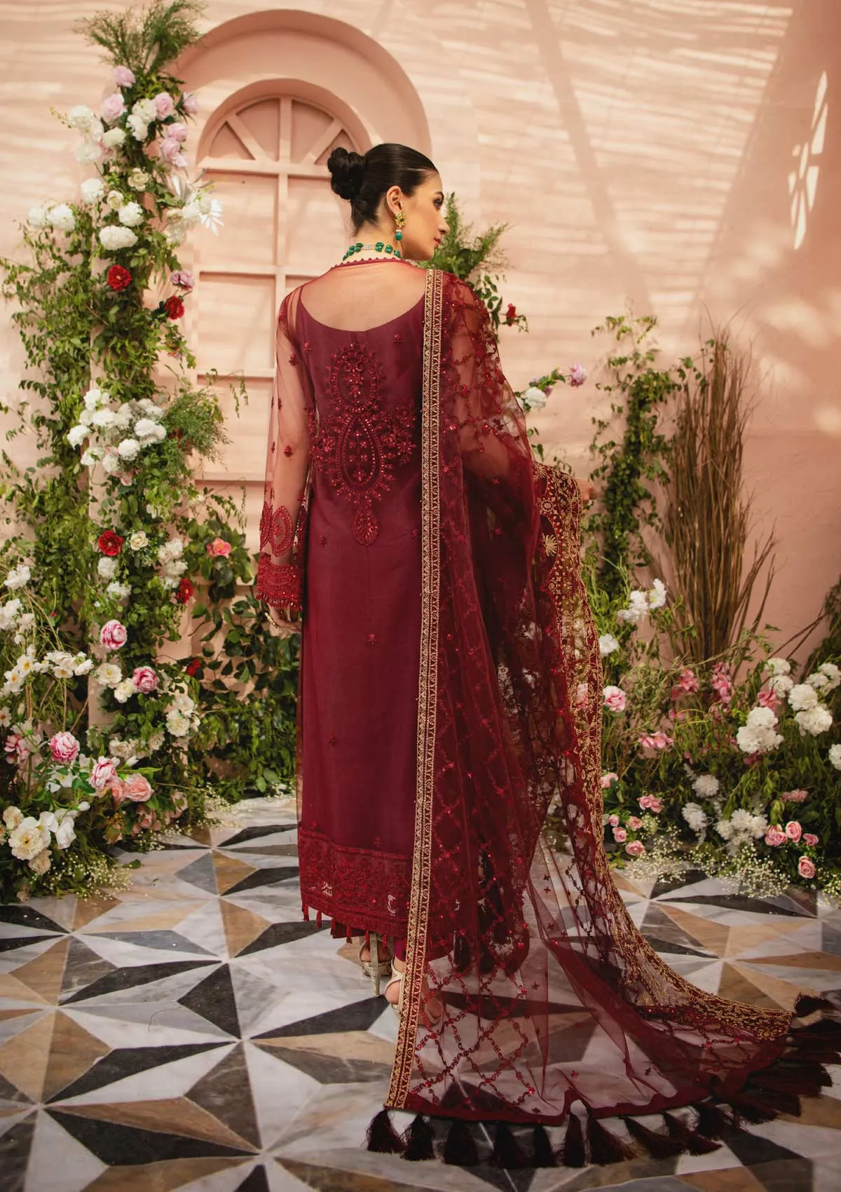 MYSTIQUE - LOOK 02 | AIK Atelier Festive Mystique Organza & Tule 2021 Collection | Unstitched Embroidered Net Suits