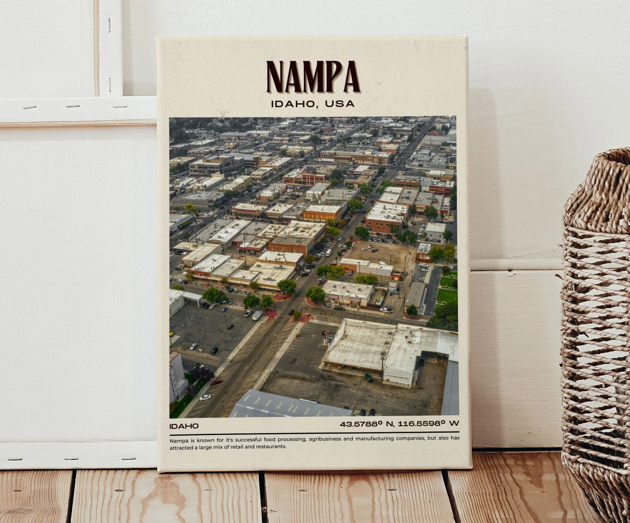 Nampa Vintage Wall Art, Idaho. USA