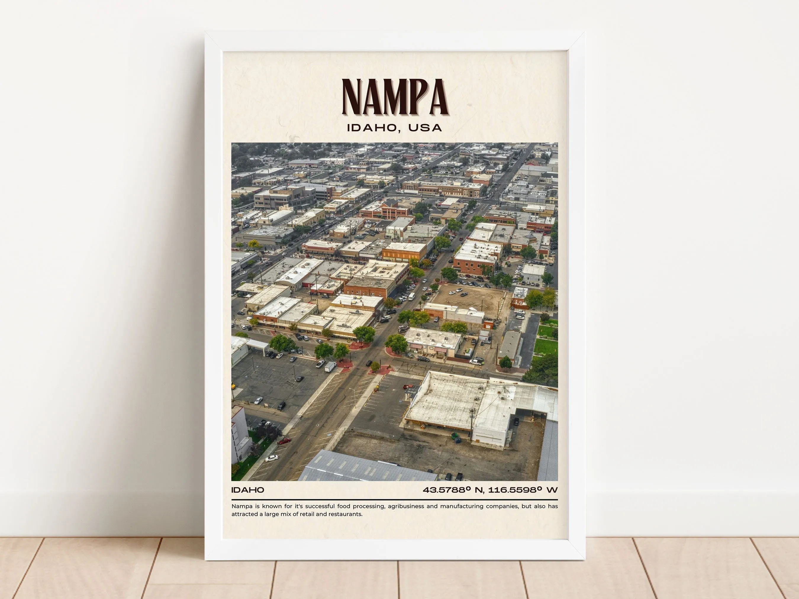 Nampa Vintage Wall Art, Idaho. USA