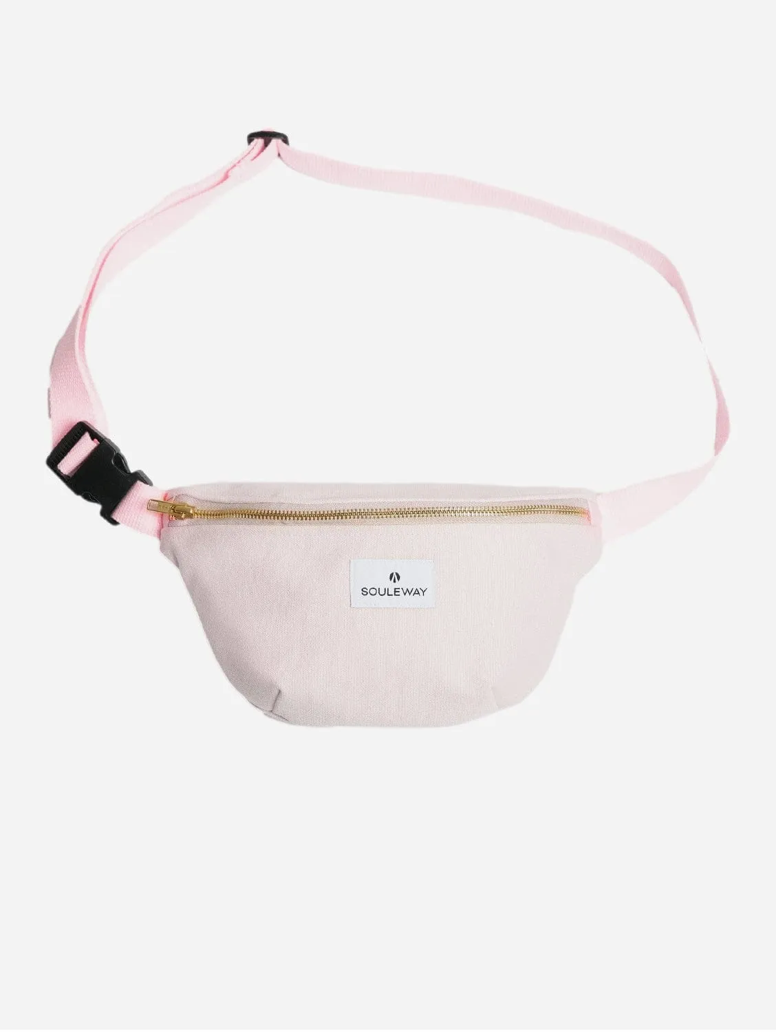 Natural Cotton Canvas Bum Bag | Blush Pink