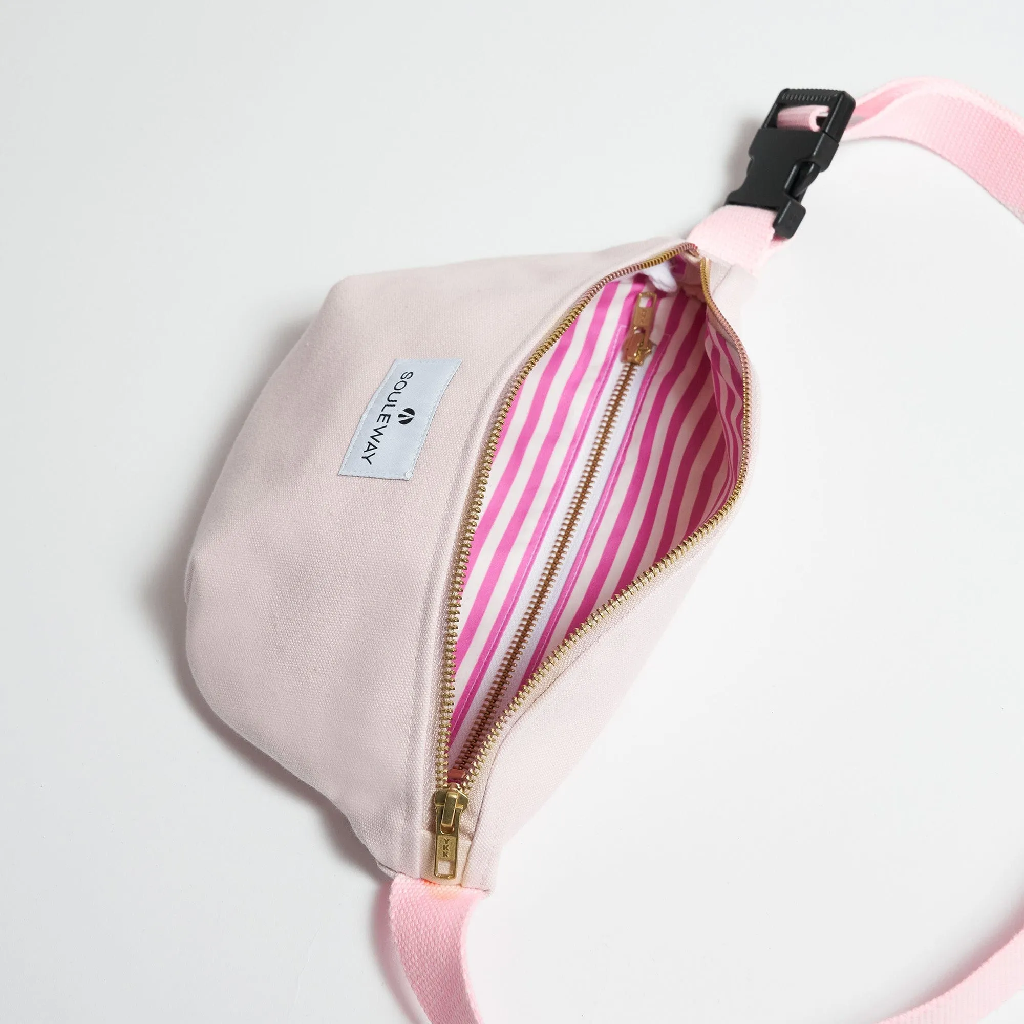 Natural Cotton Canvas Bum Bag | Blush Pink