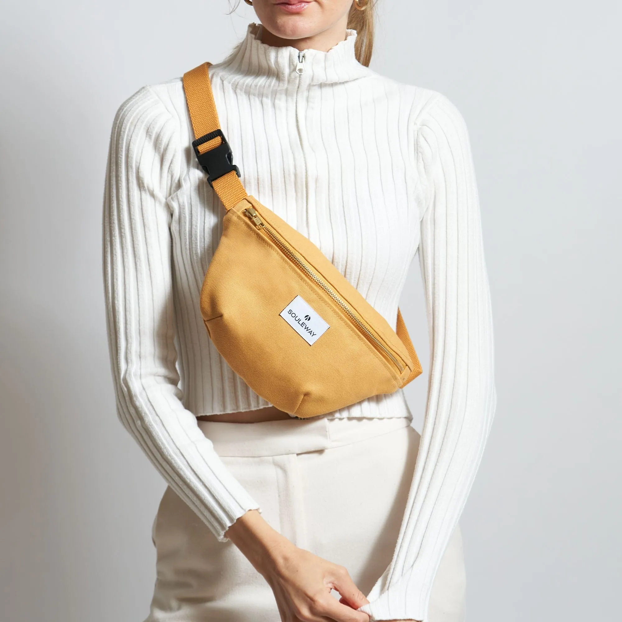 Natural Cotton Canvas Bum Bag | Mustard Yellow